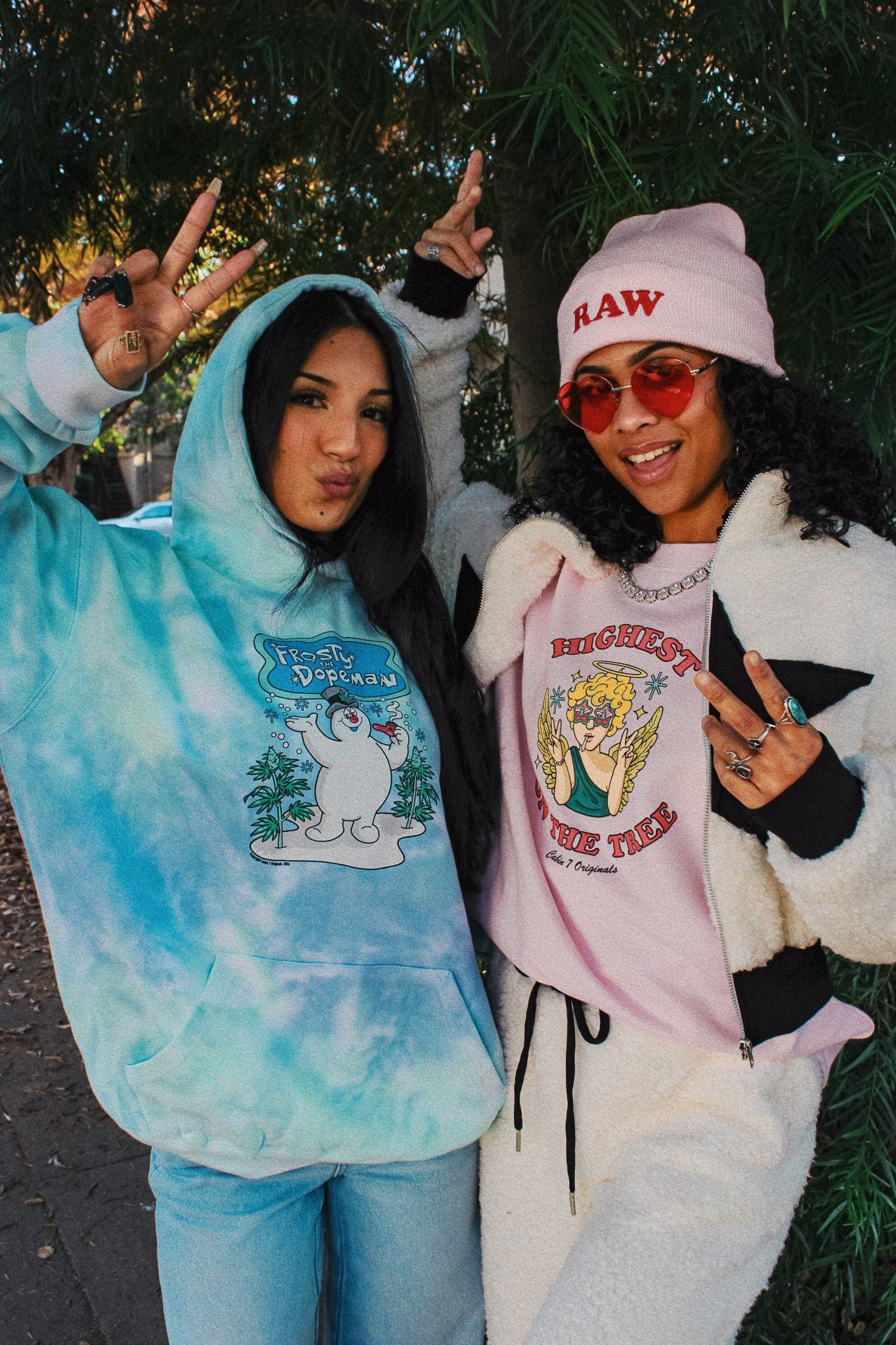 Frosty the Dopeman Tie Dye Hoodie