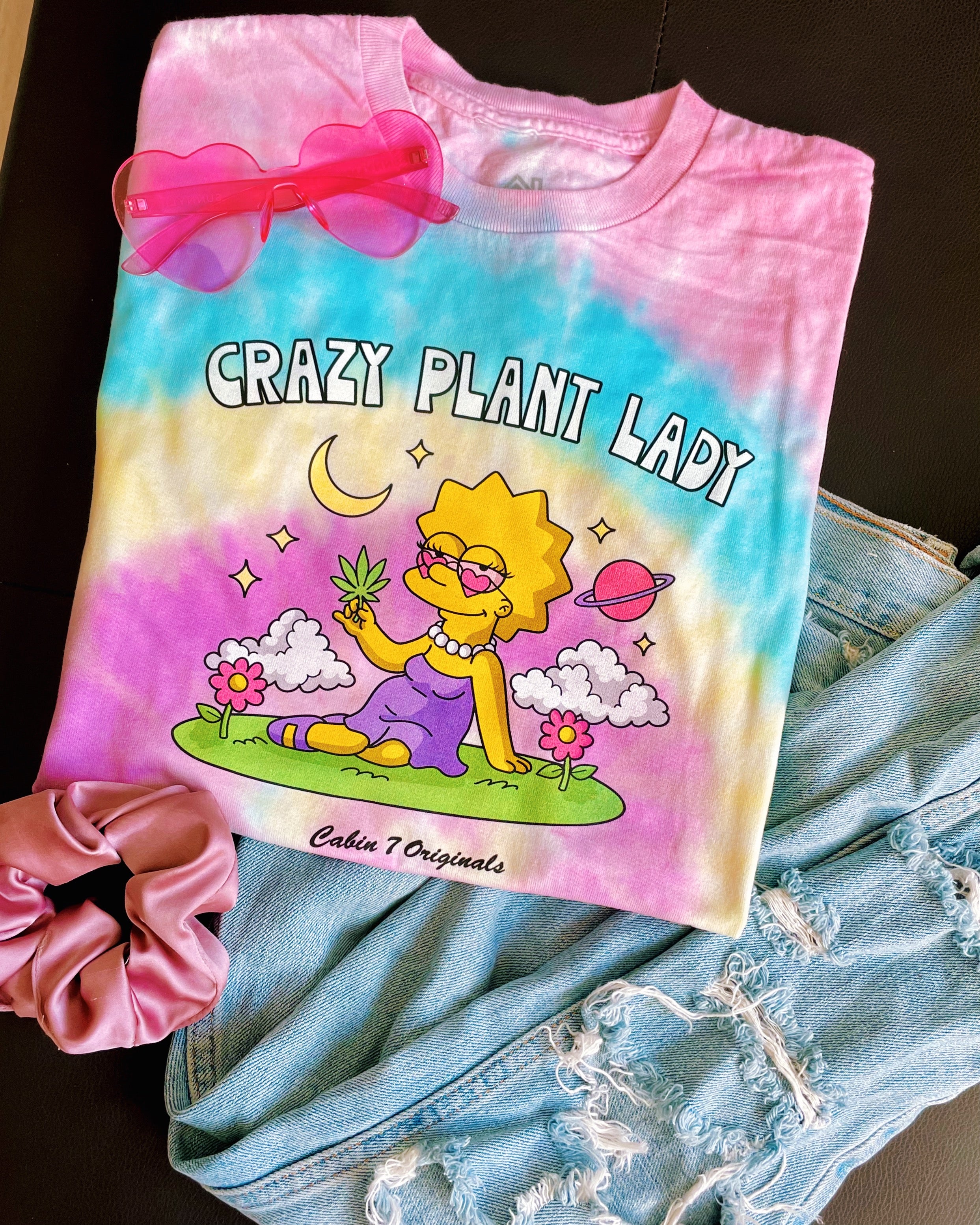 Crazy Plant Lady Tie Dye T-Shirt