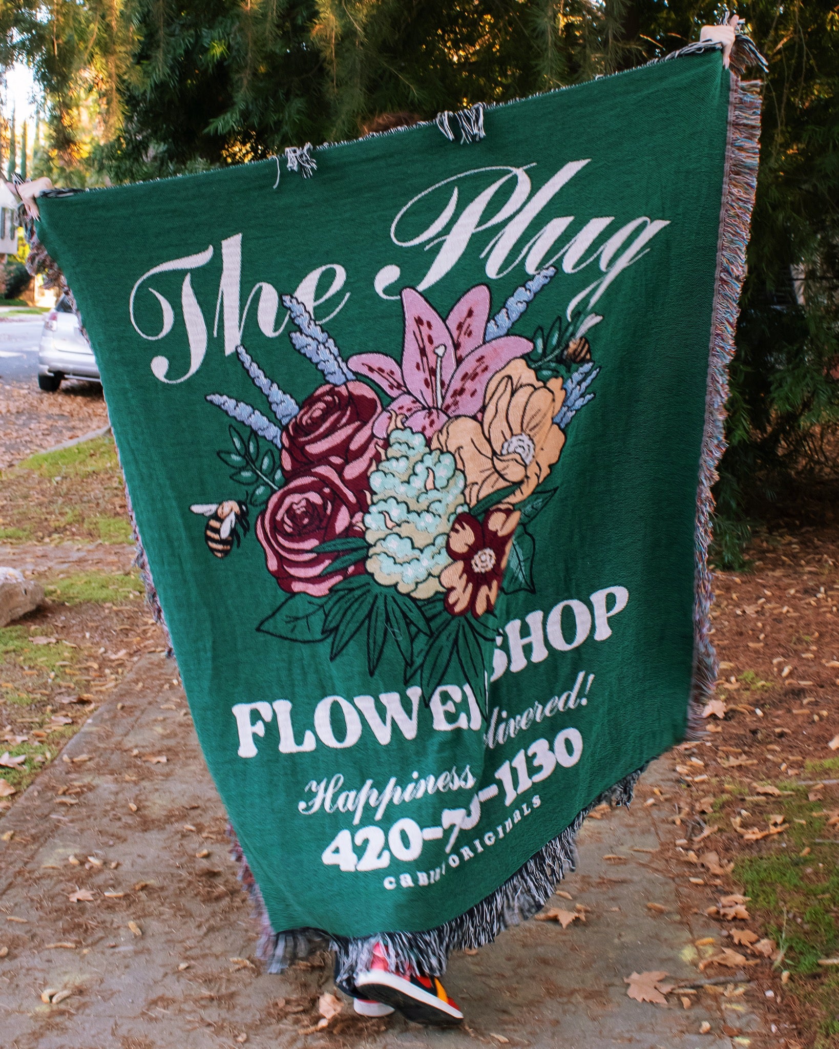 Flower Shop Woven Blanket