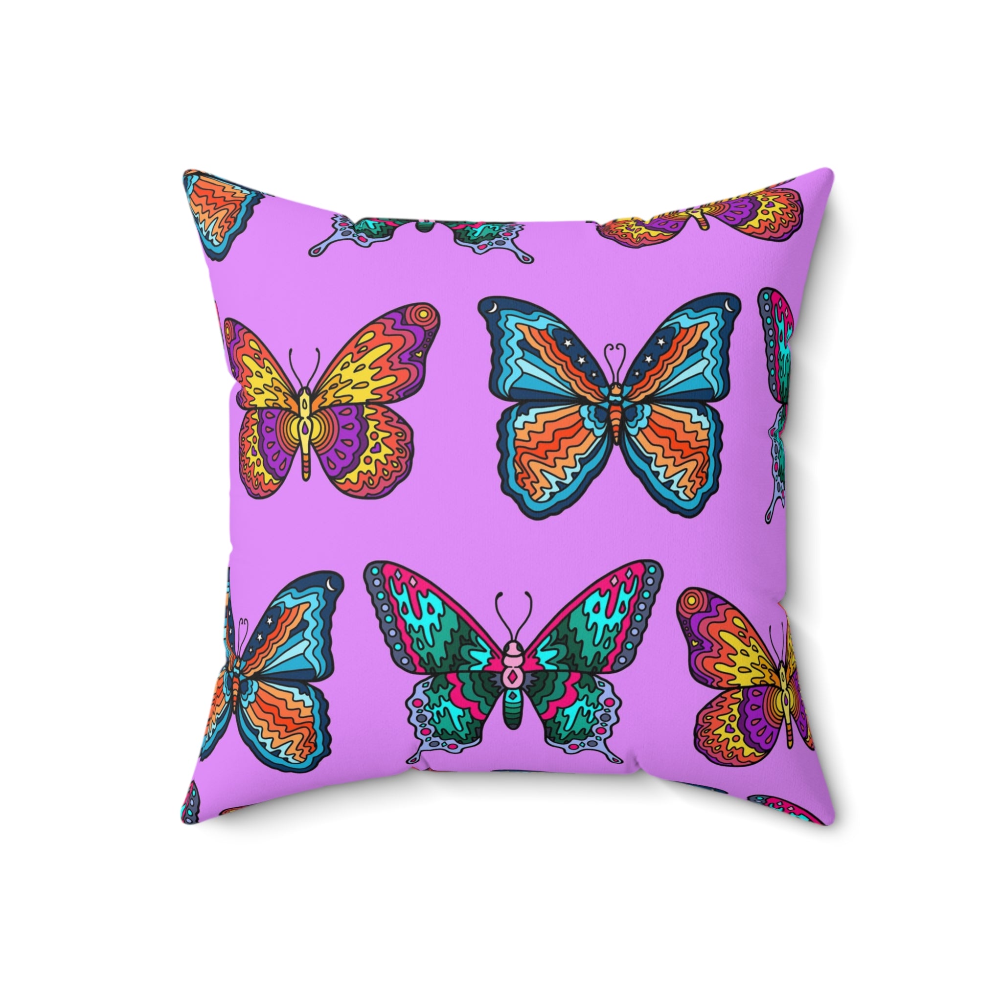 Mosaic Butterflies Throw Pillow