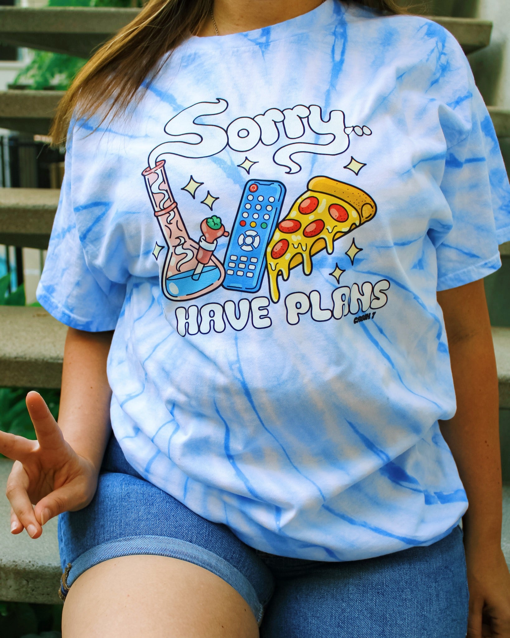 Sorry I Have Plans Tie Dye T-Shirt