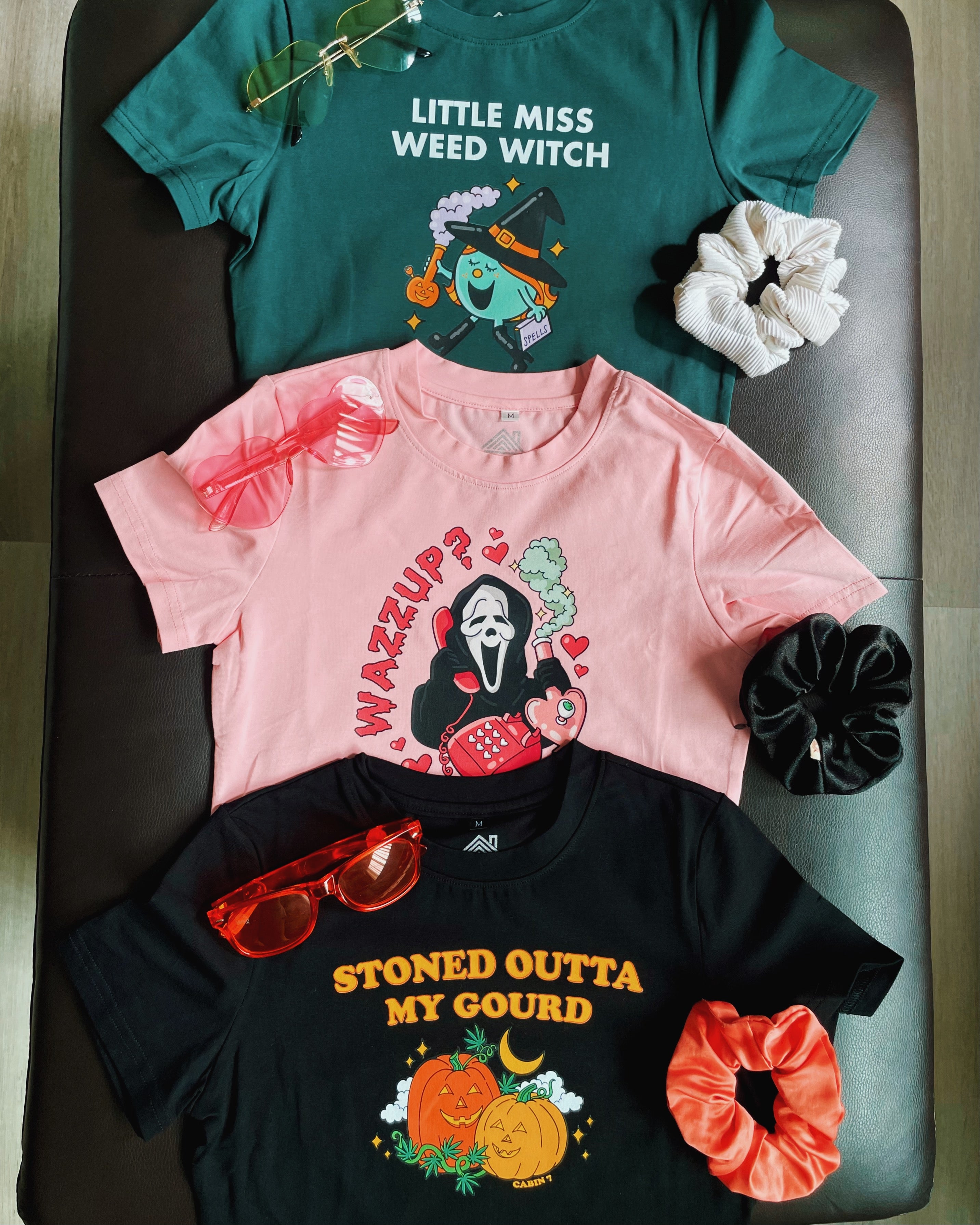Little Miss Weed Witch Crop Top