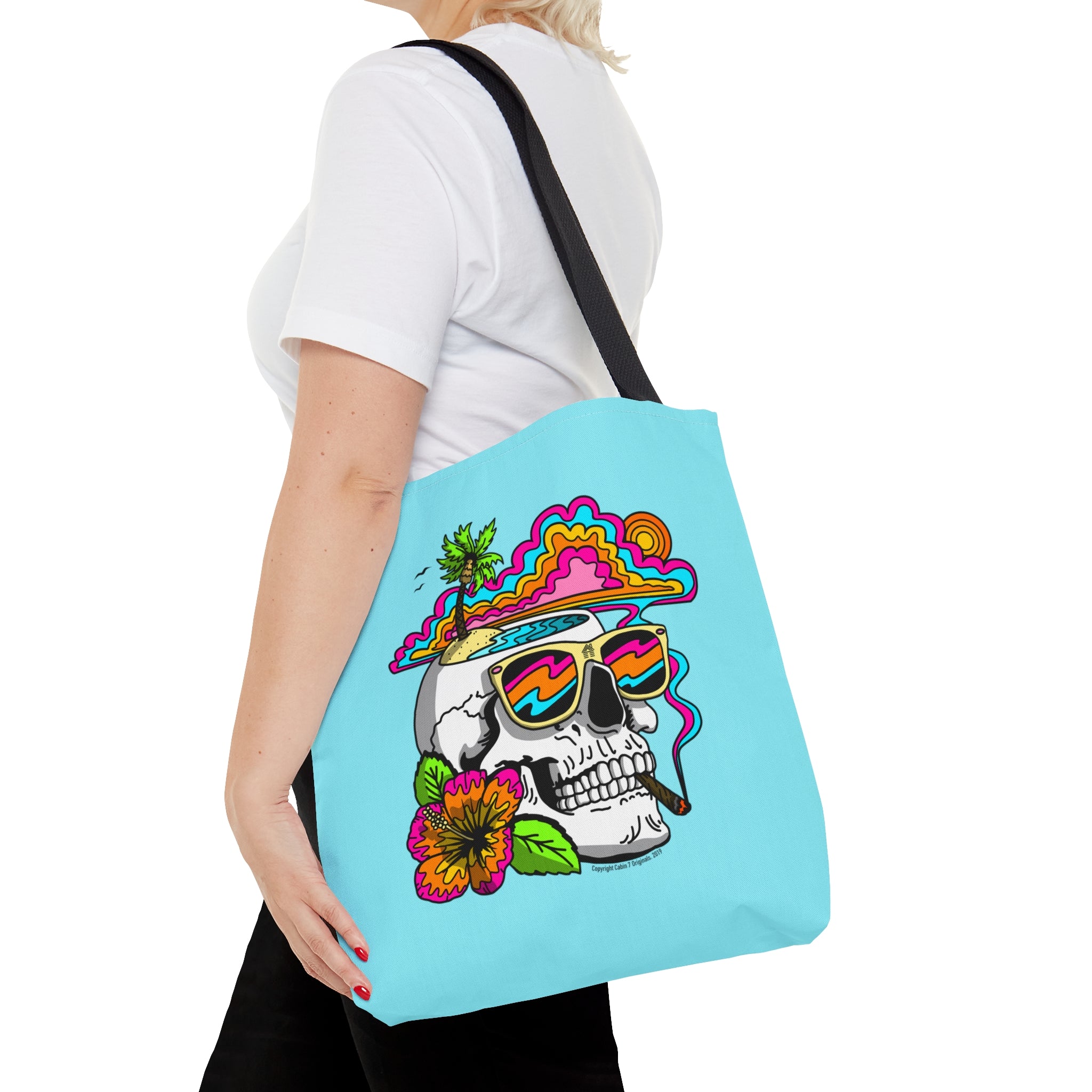 Summertime Skull Tote Bag