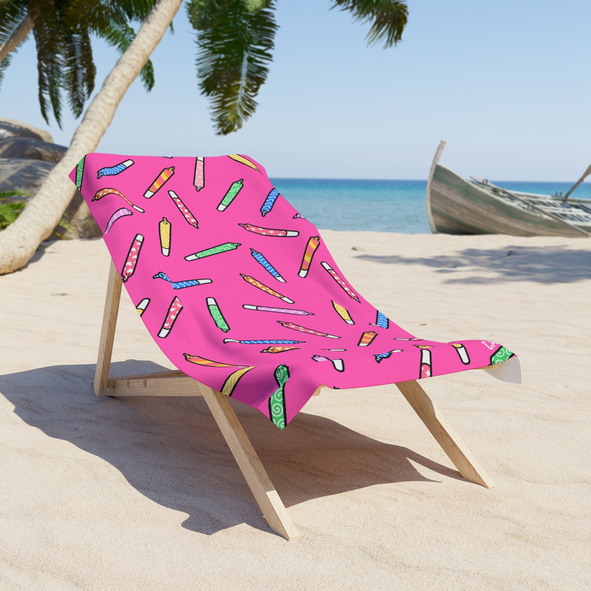 J's Beach Towel - Bubblegum