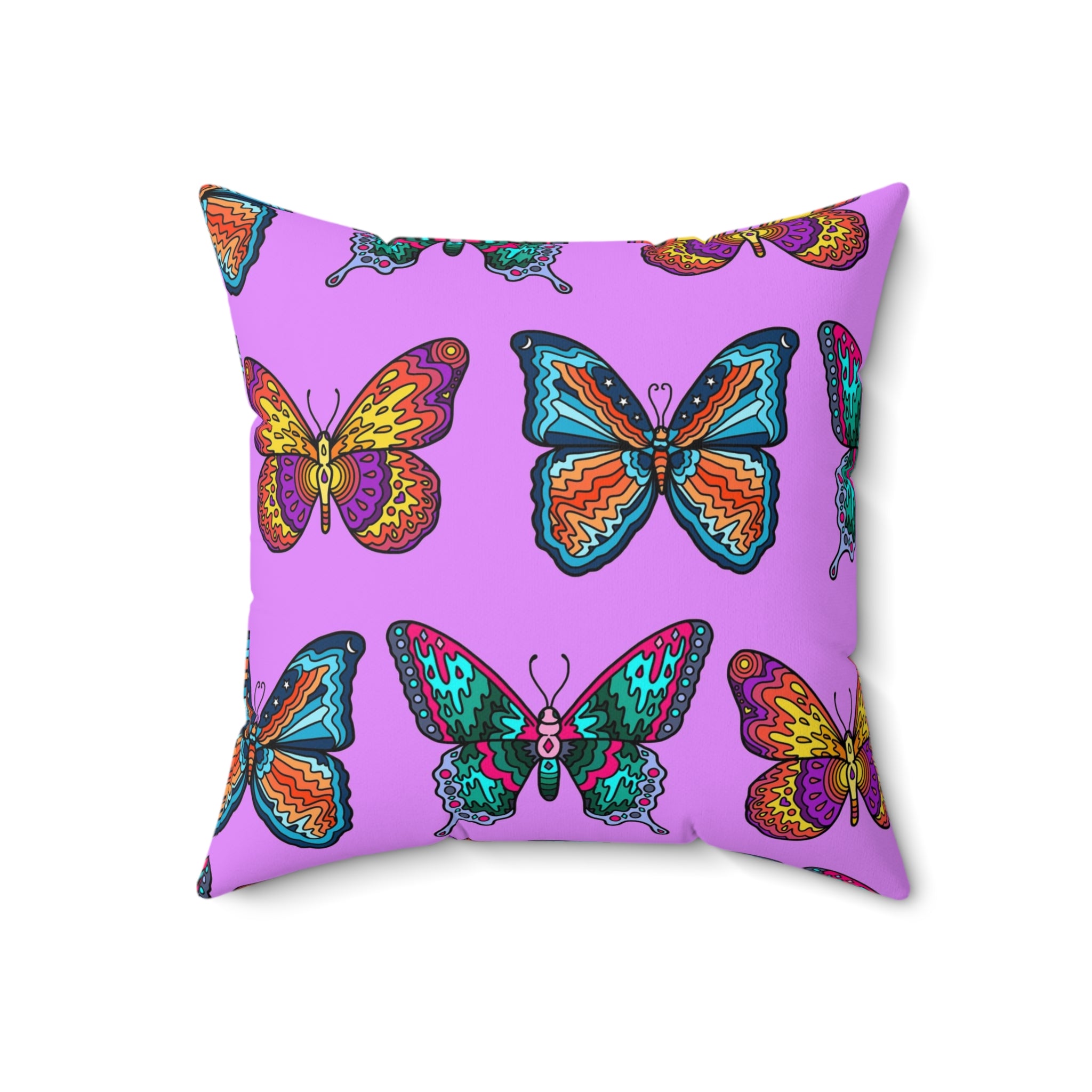 Mosaic Butterflies Throw Pillow