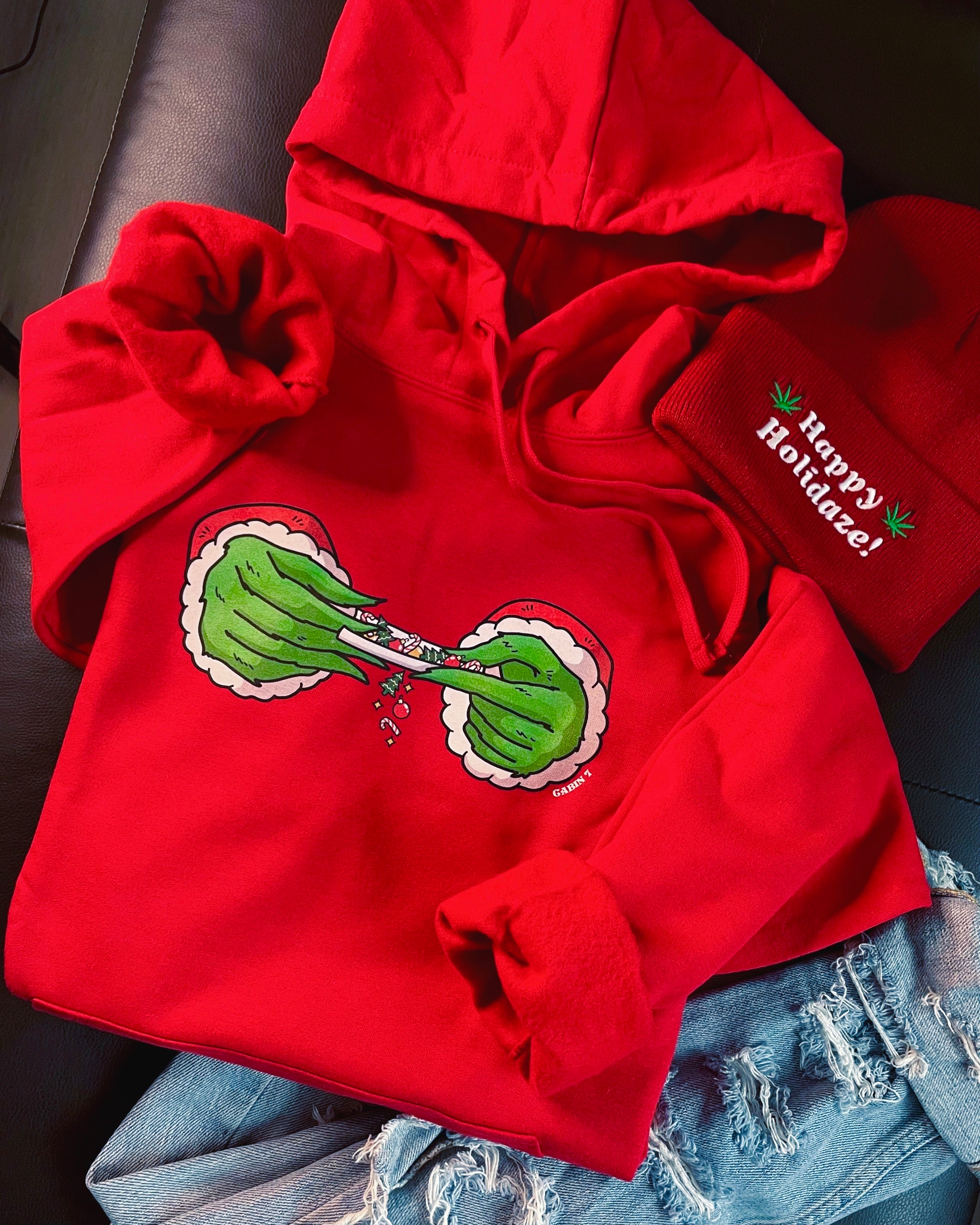 Grinch Who Rolled Christmas Hoodie