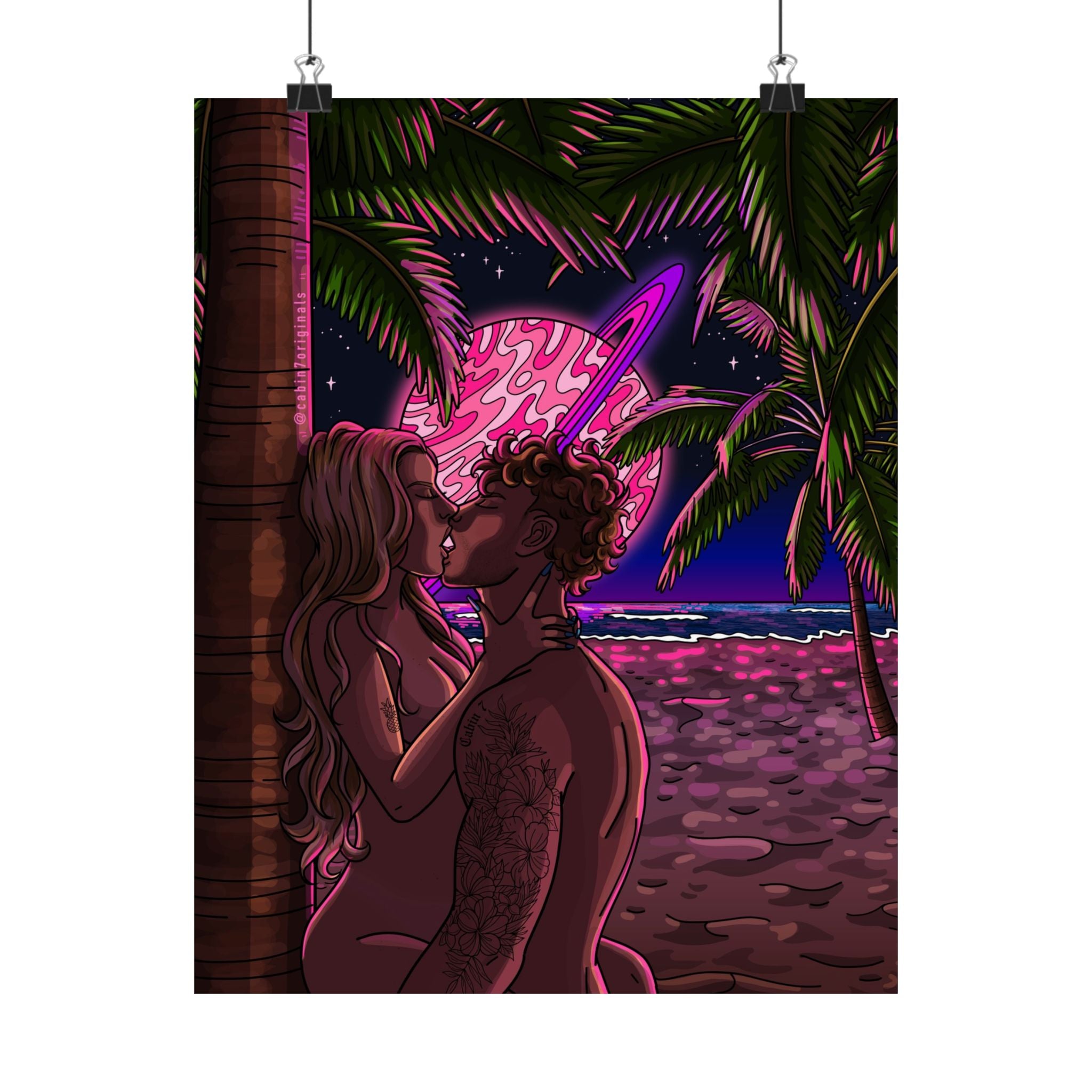"Love on the Beach" Poster Print