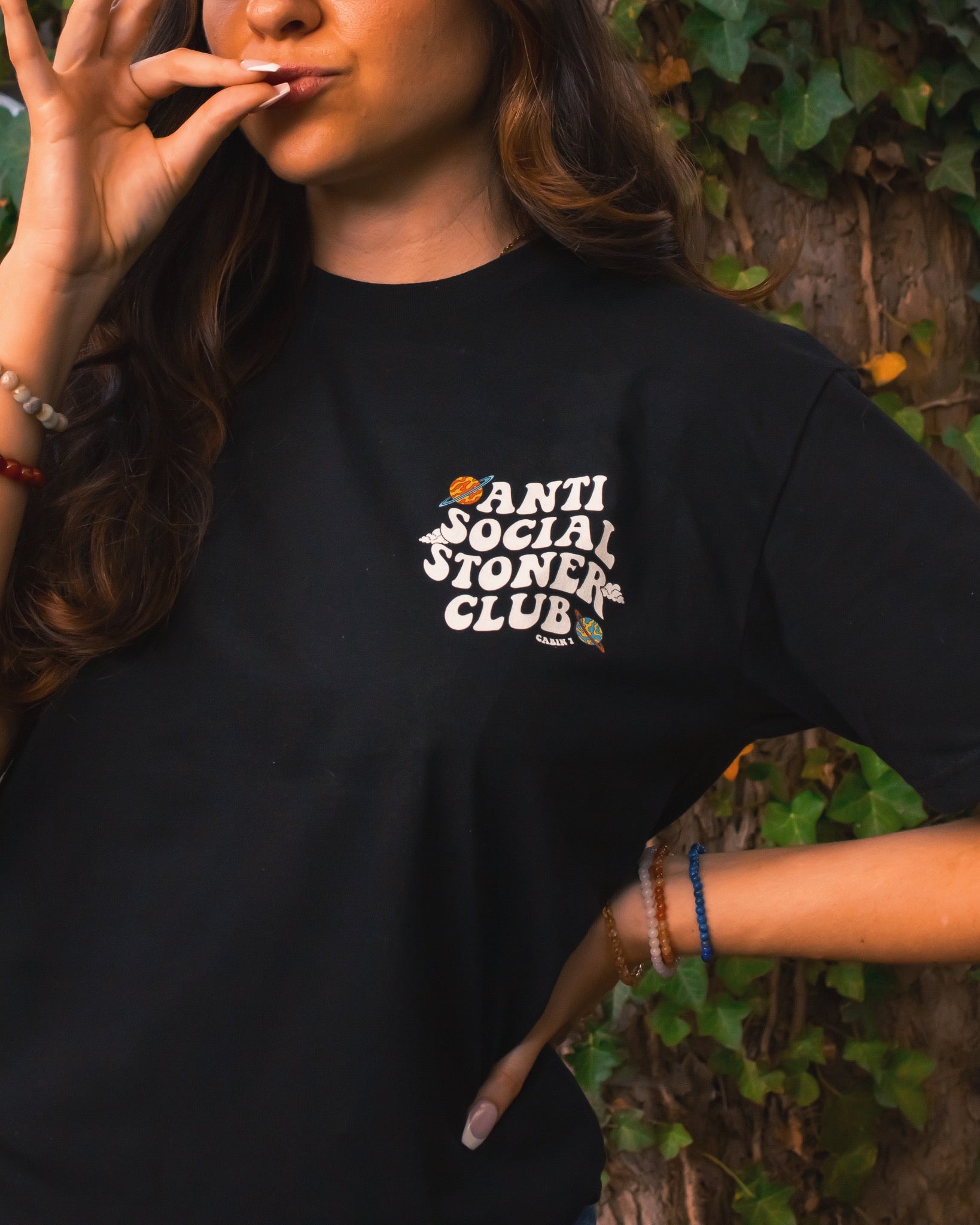 Antisocial Stoner Club T-Shirt - BLACK