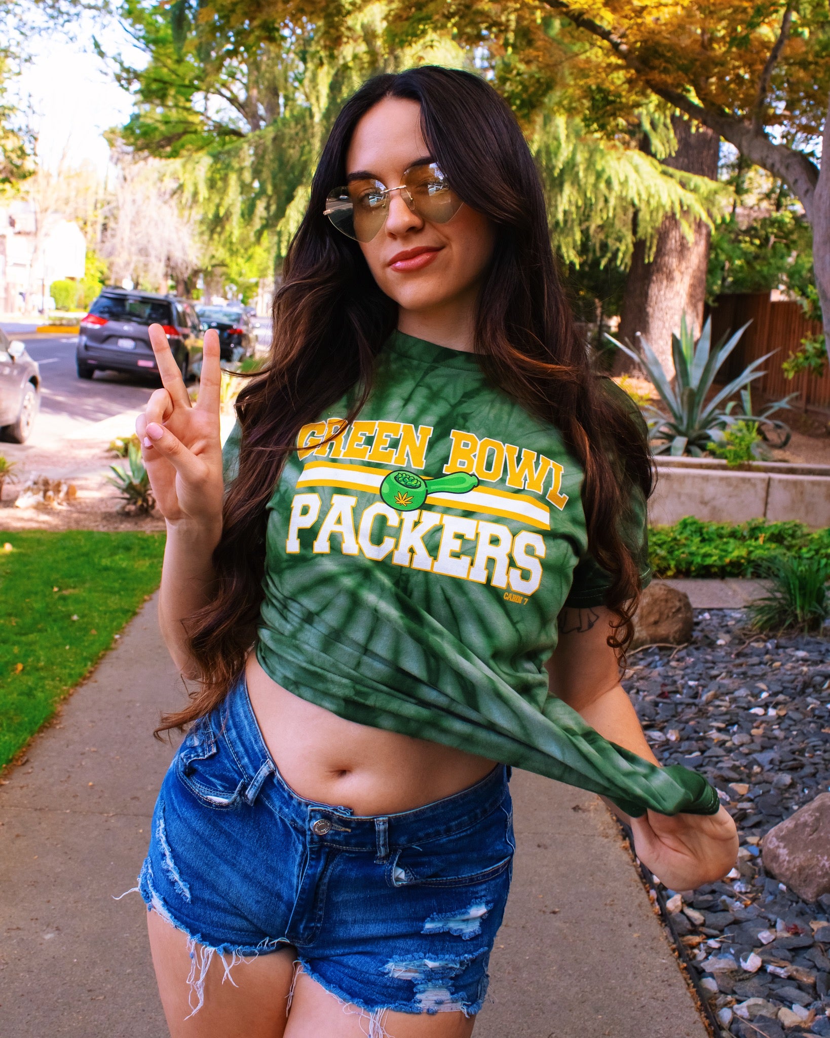 Green Bowl Packers Tie Dye T-Shirt