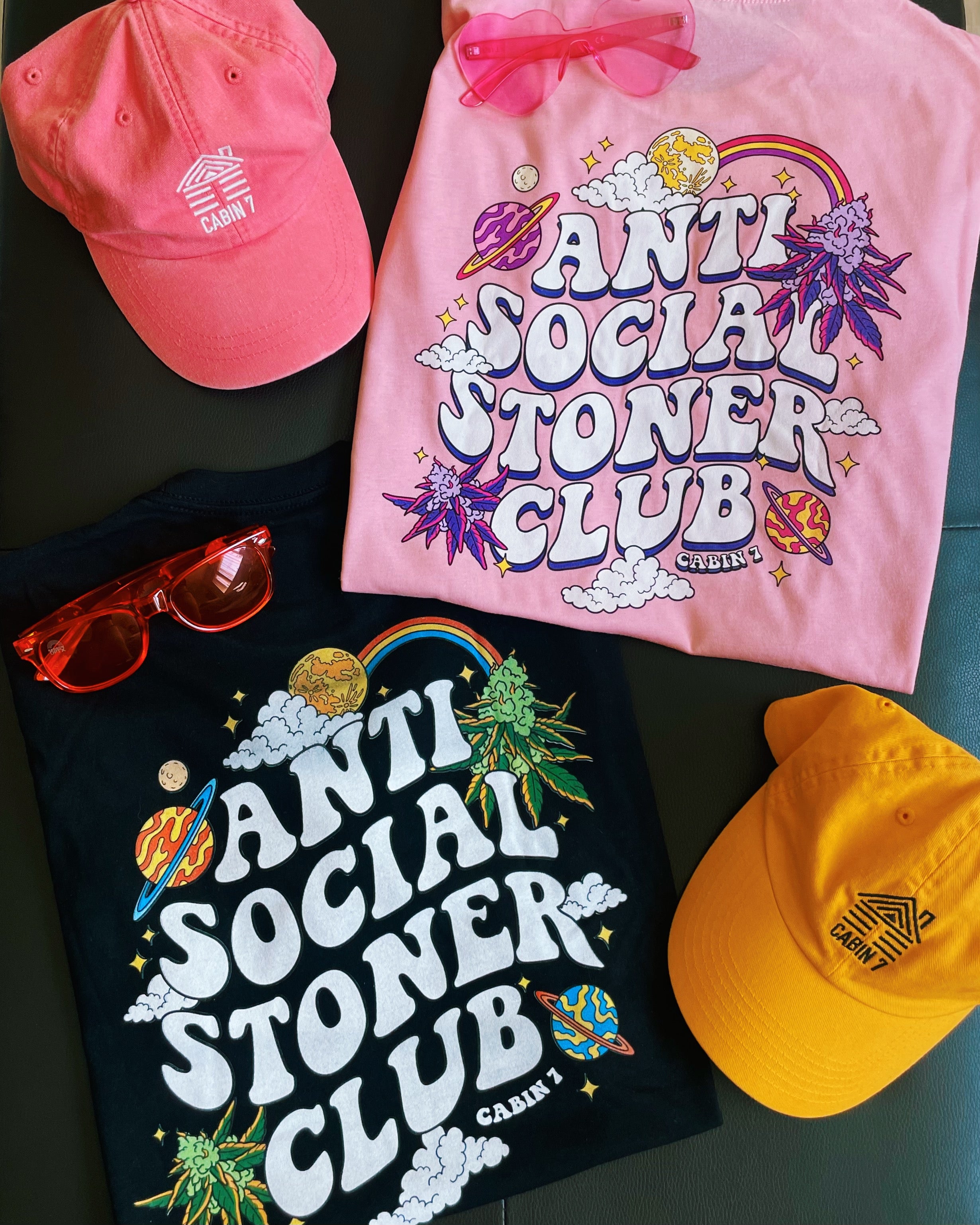 Antisocial Stoner Club T-Shirt - BLACK
