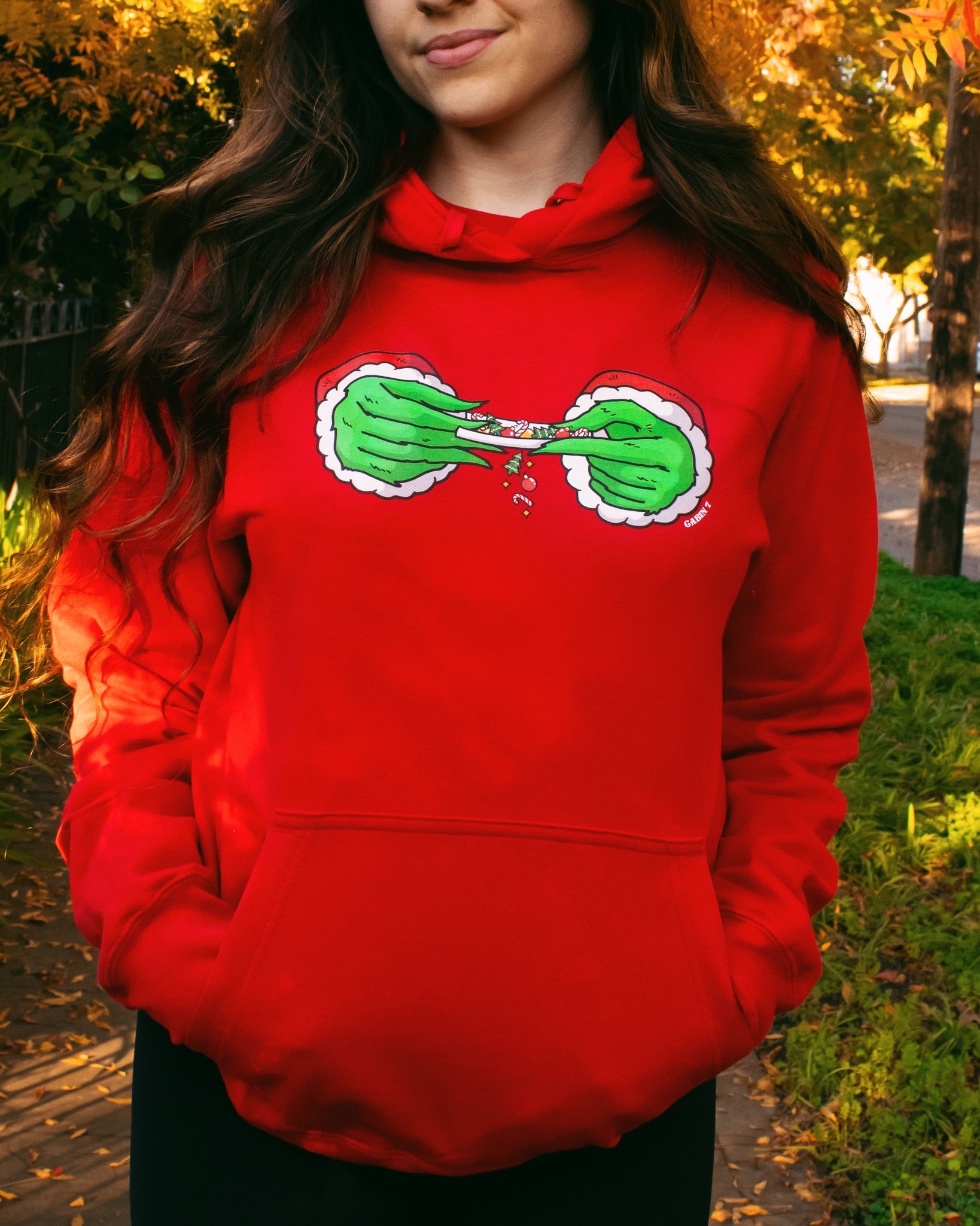 Grinch Who Rolled Christmas Hoodie