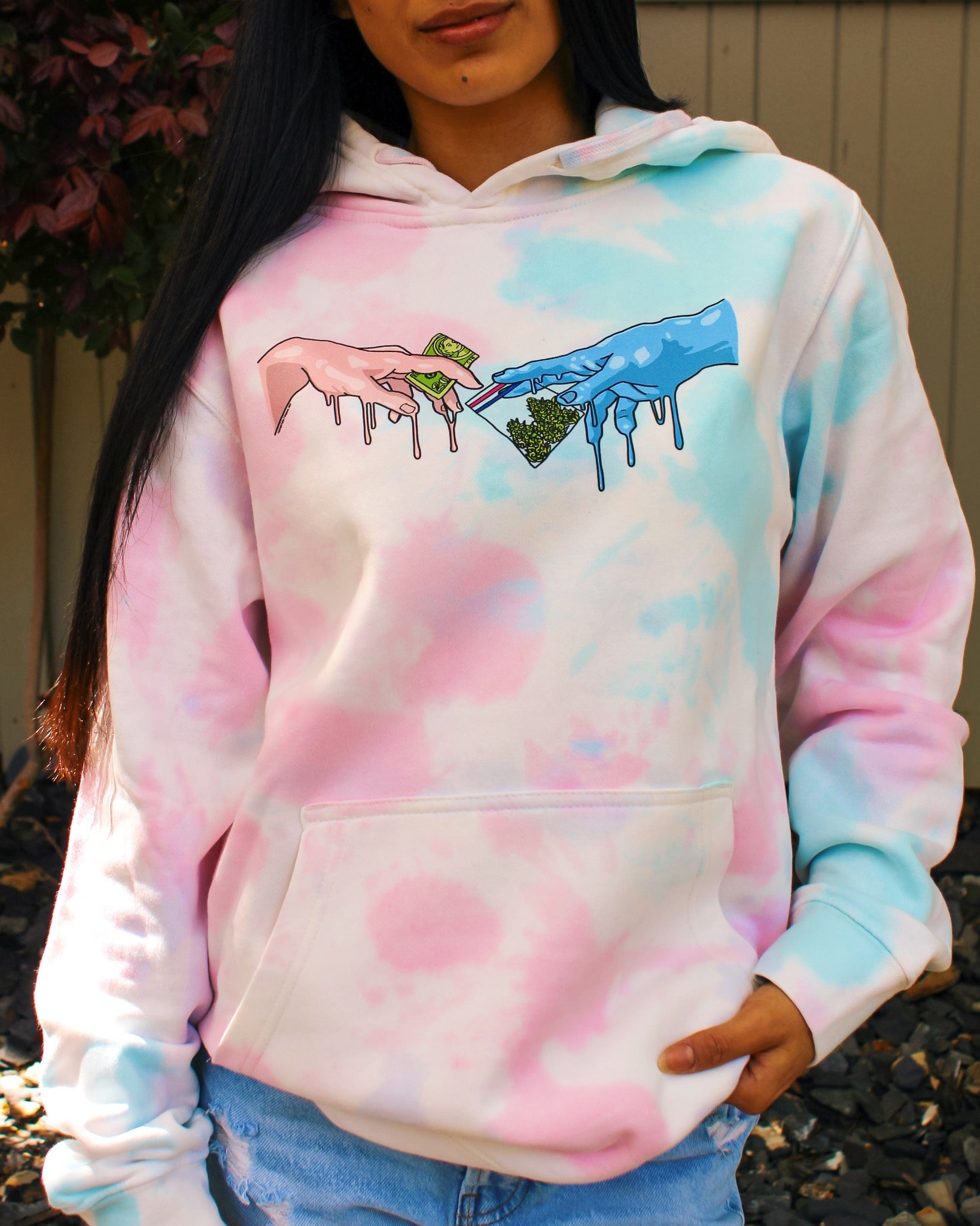 Michelangelo's Mary Tie Dye Hoodie