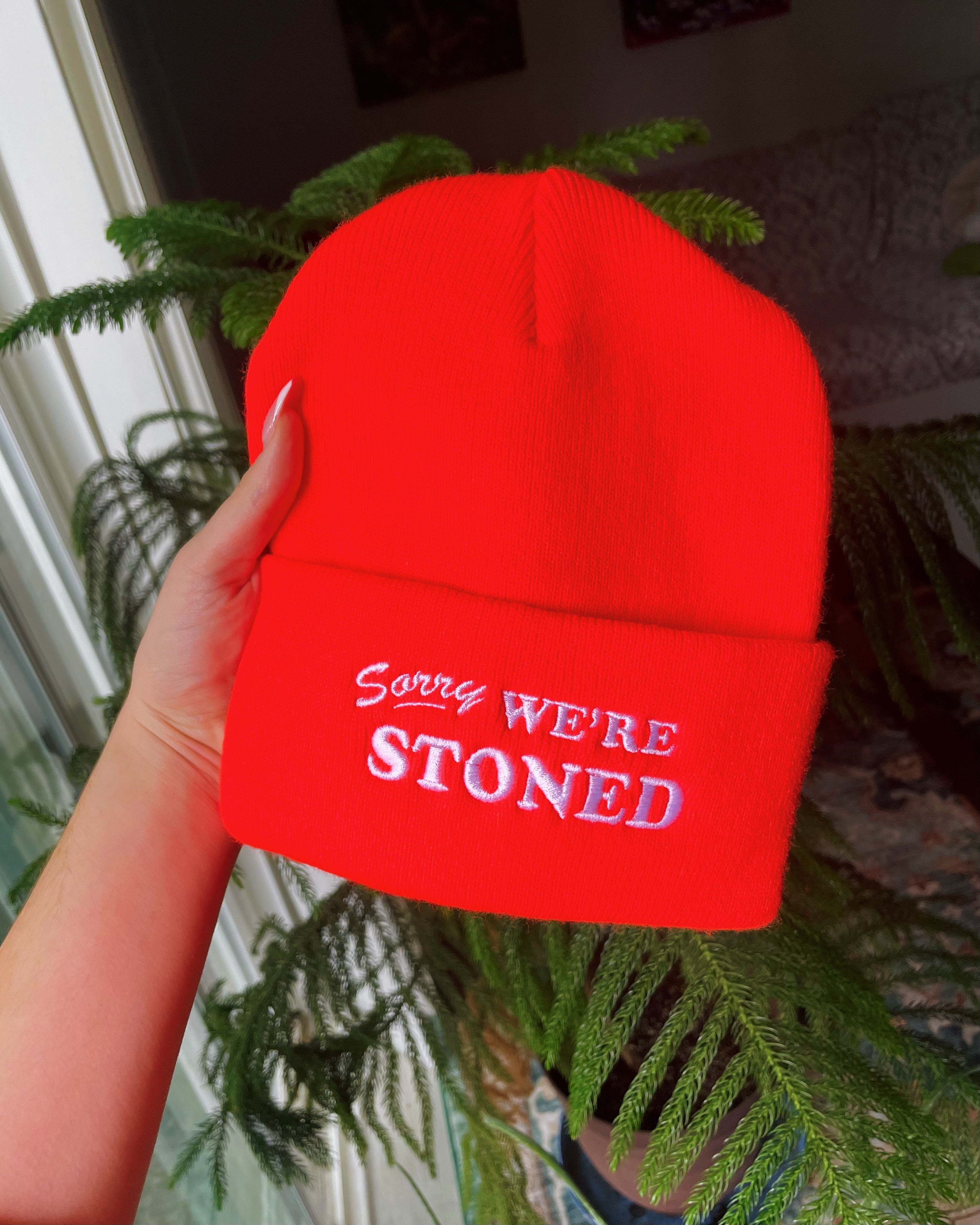 🎁 Sorry, We're Stoned Beanie (100% off)