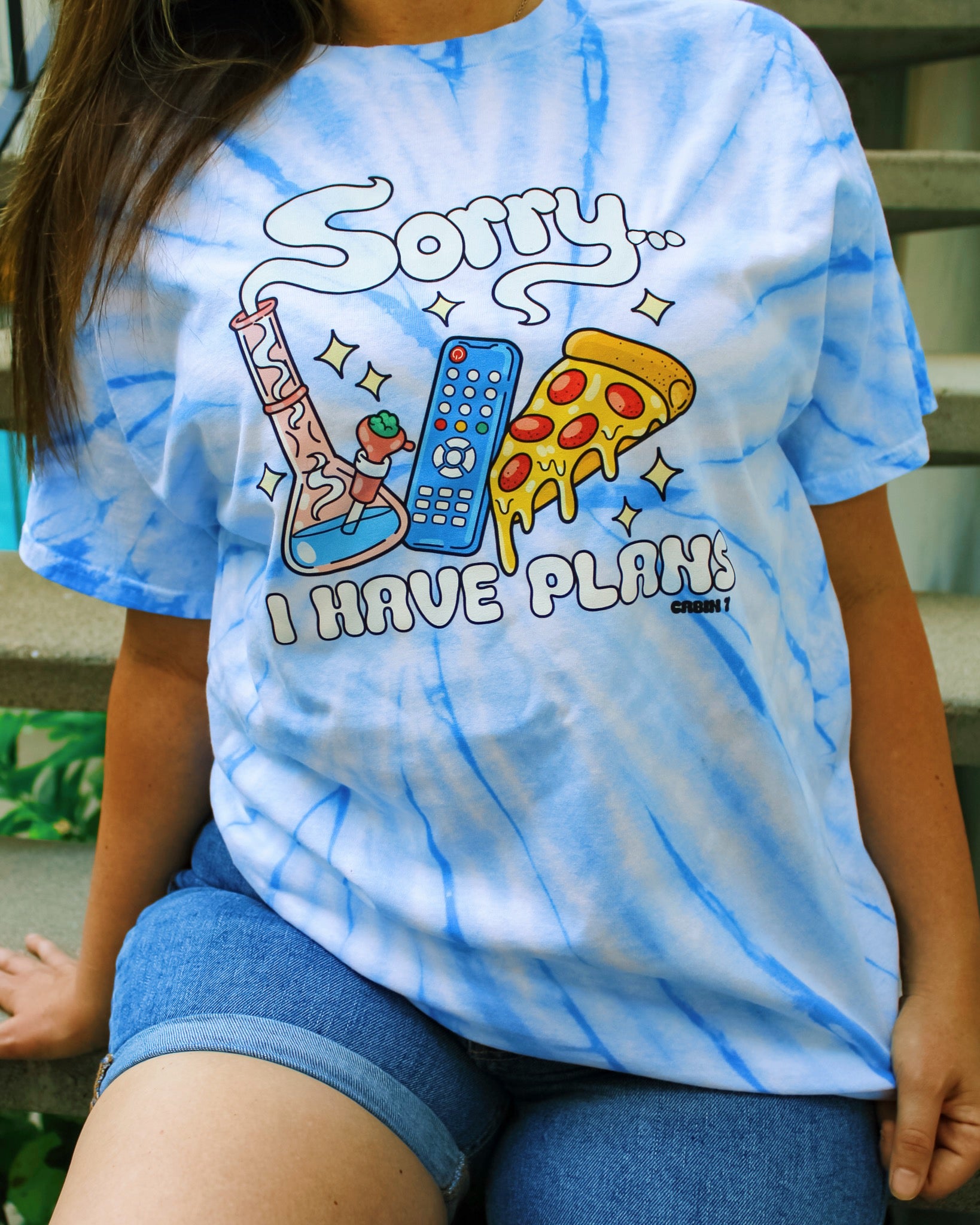 Sorry I Have Plans Tie Dye T-Shirt