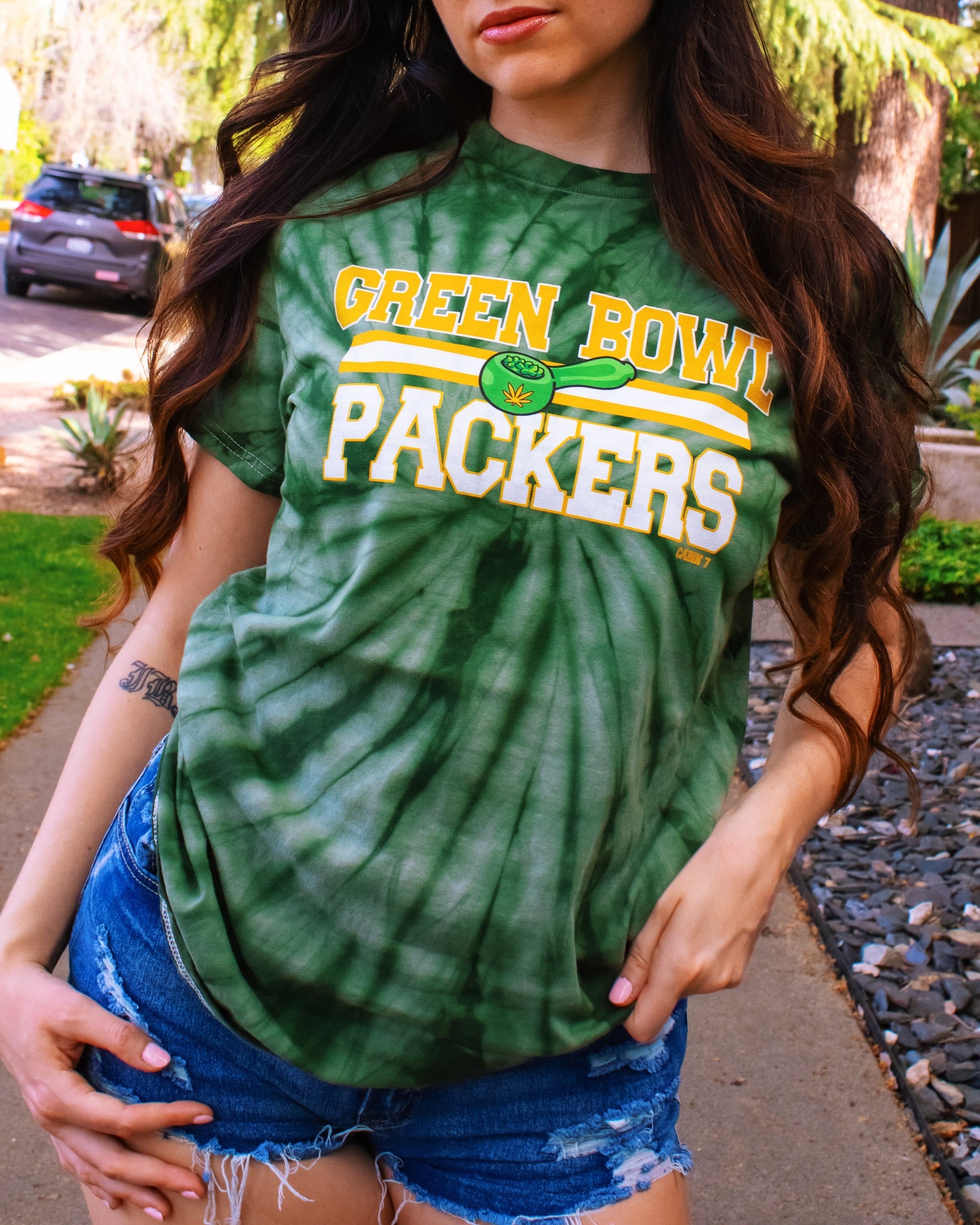 Green Bowl Packers Tie Dye T-Shirt