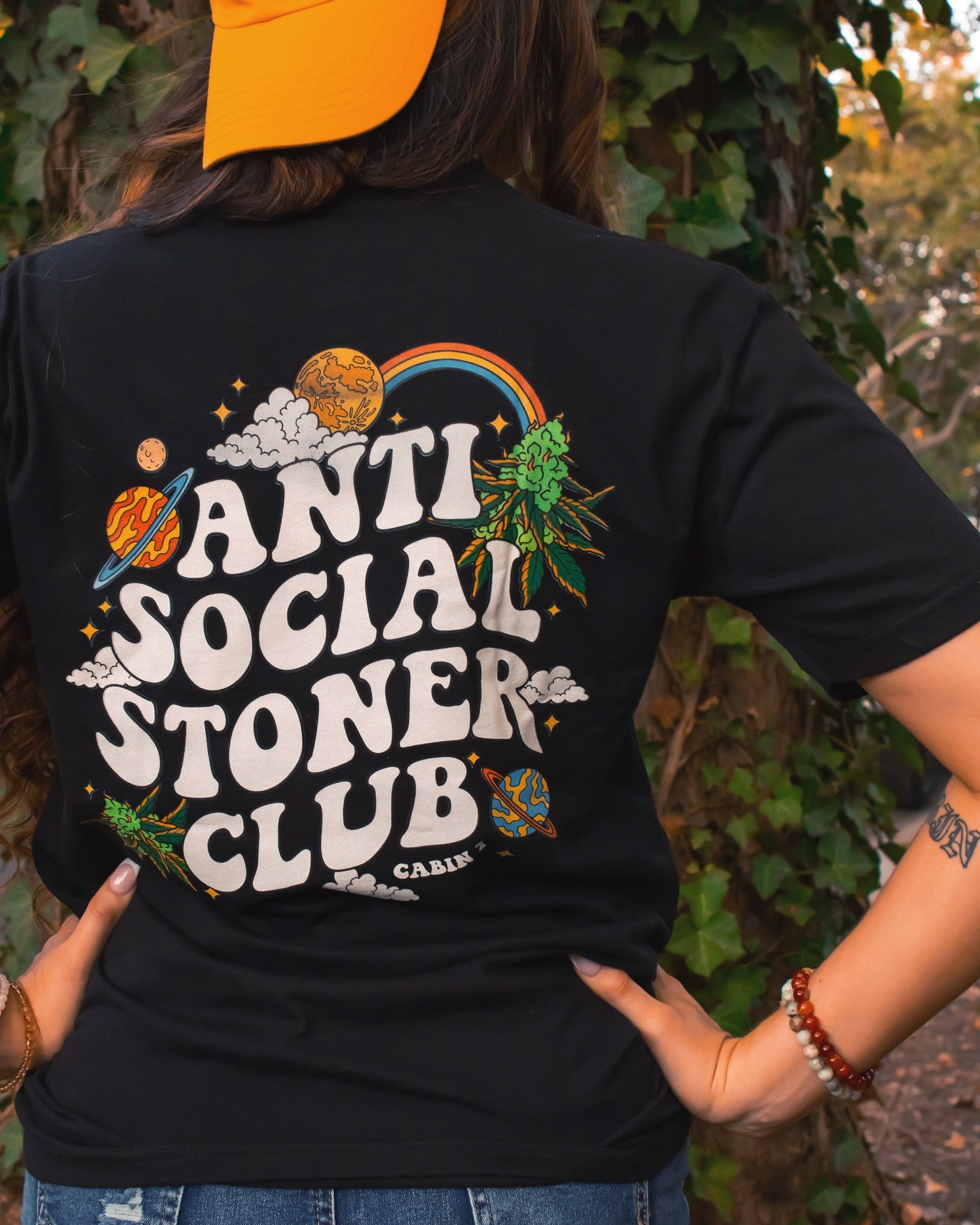 Antisocial Stoner Club T-Shirt - BLACK