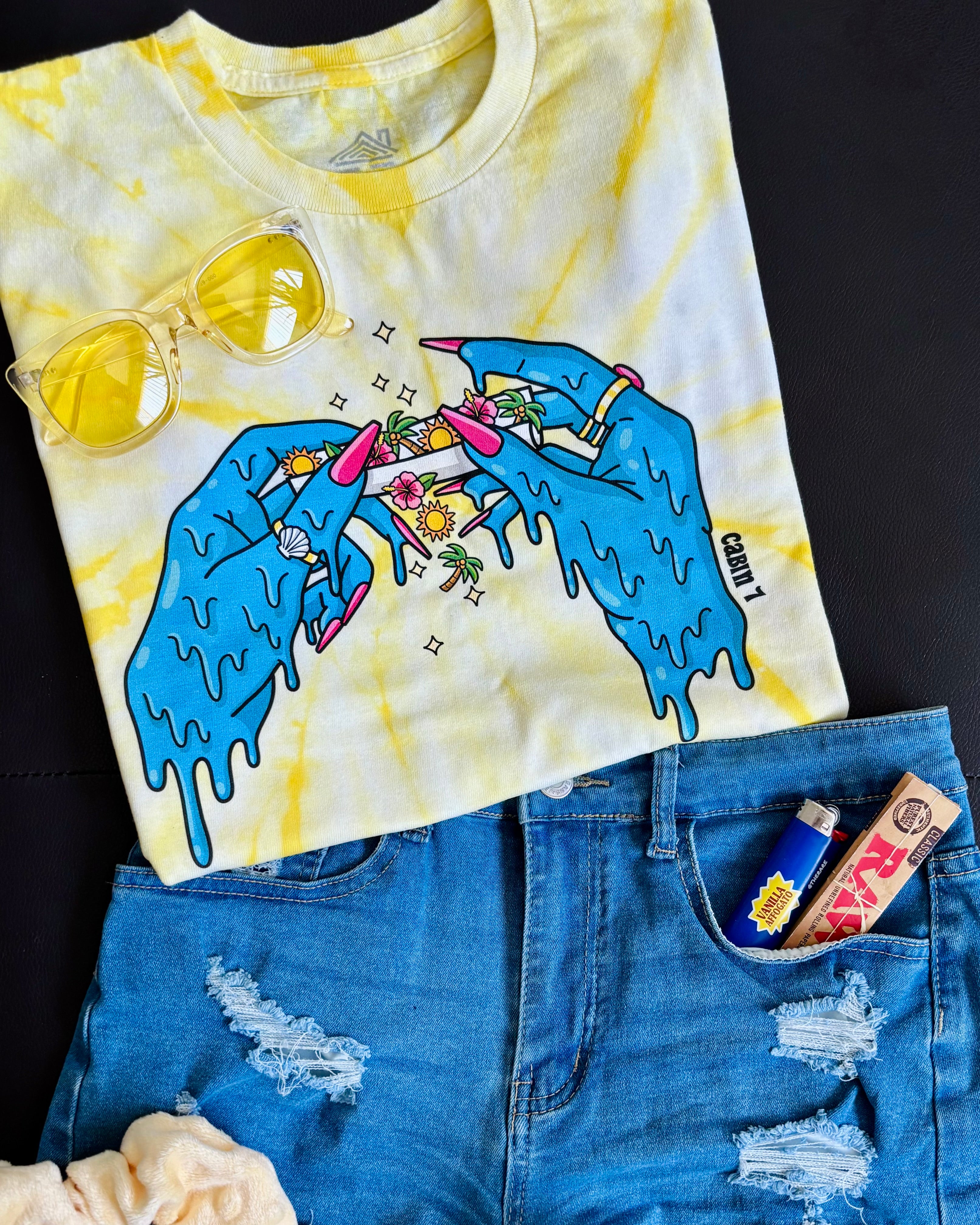 Rolling Up Summer Tie Dye T-Shirt