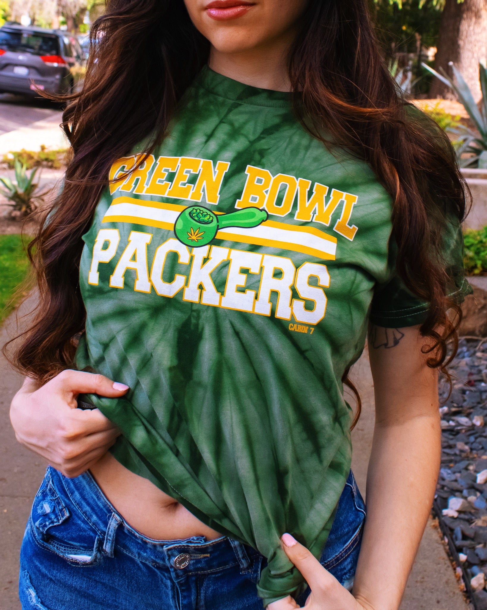 Green Bowl Packers Tie Dye T-Shirt