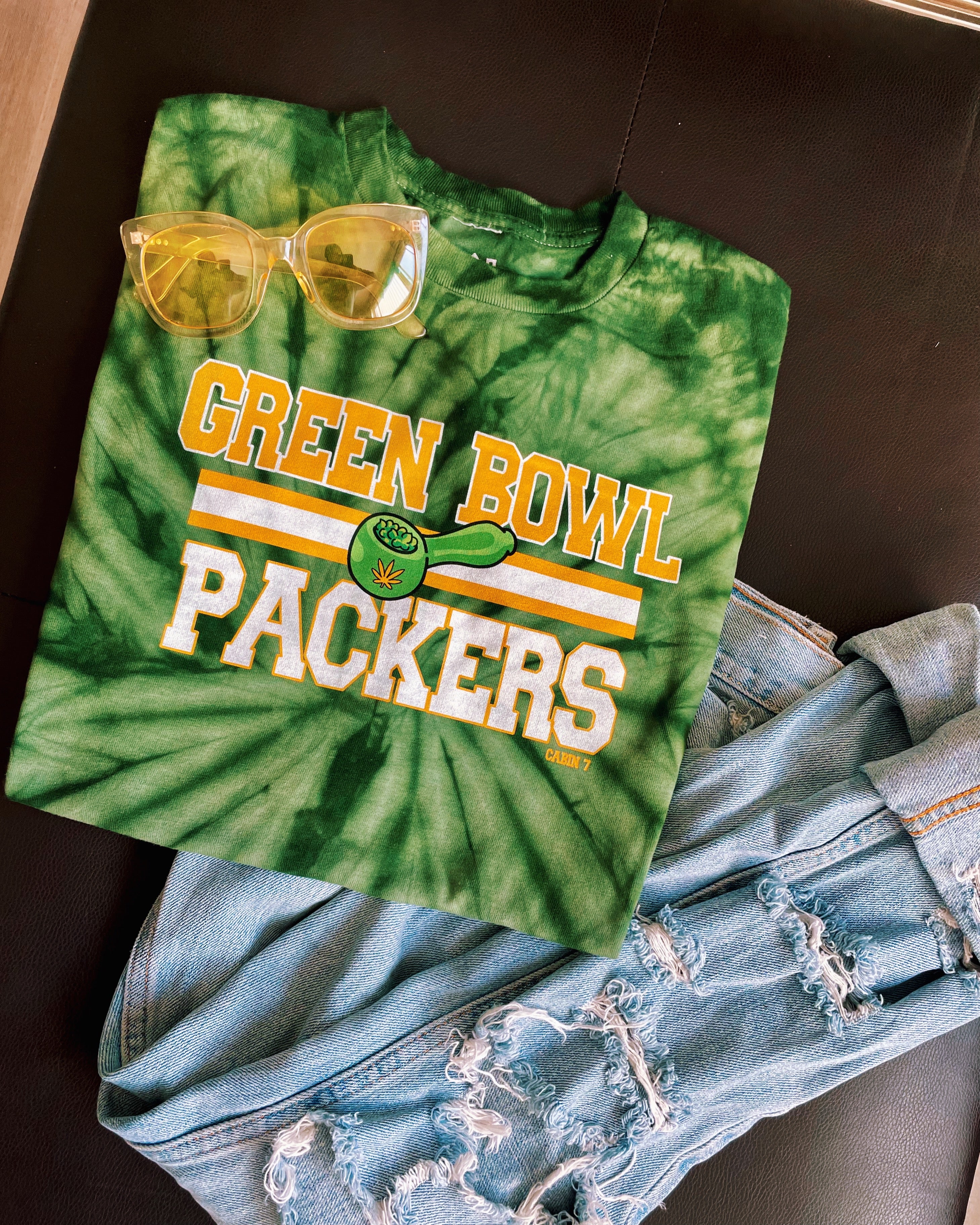 Green Bowl Packers Tie Dye T-Shirt