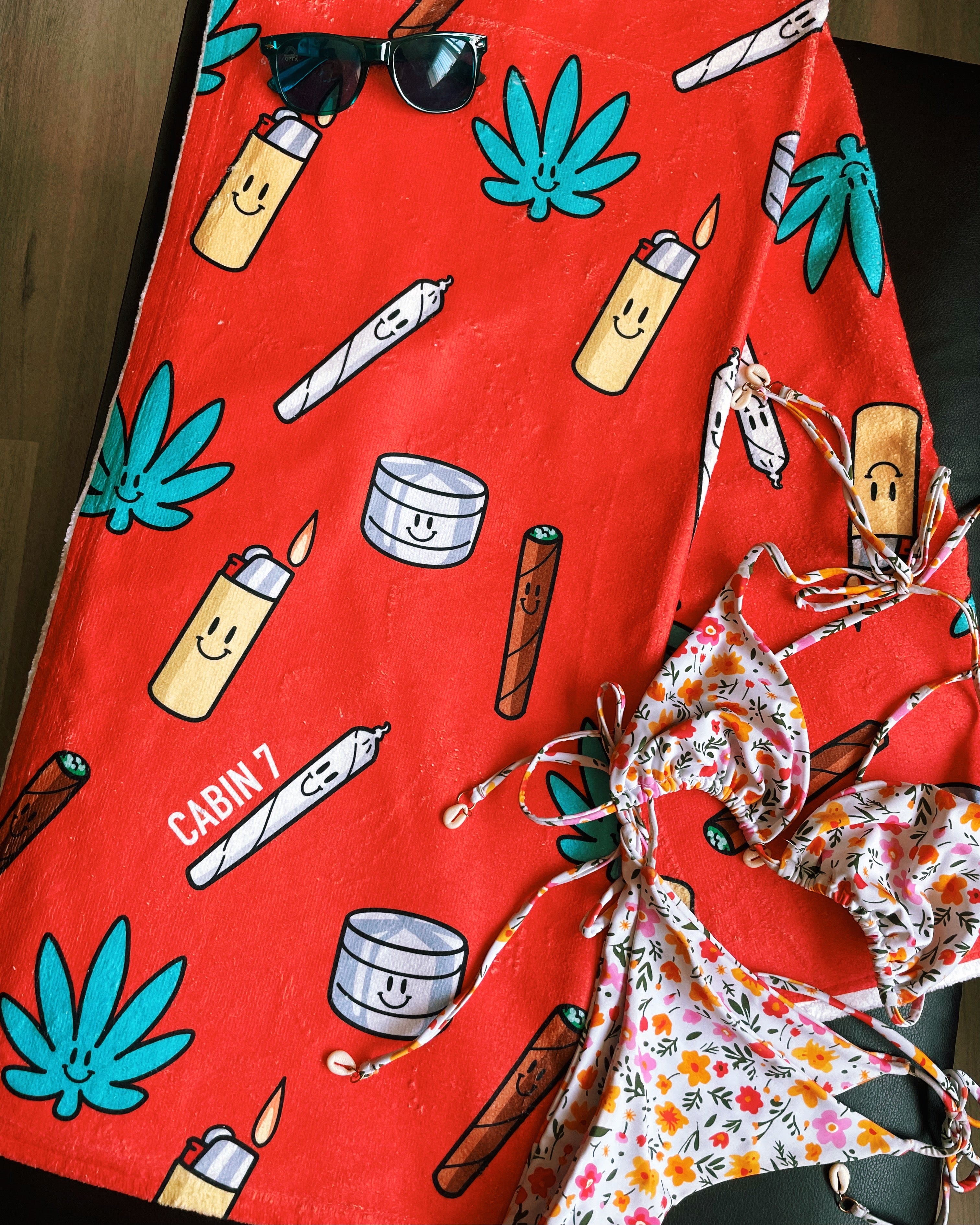 Happy Daze Beach Towel - Blaze