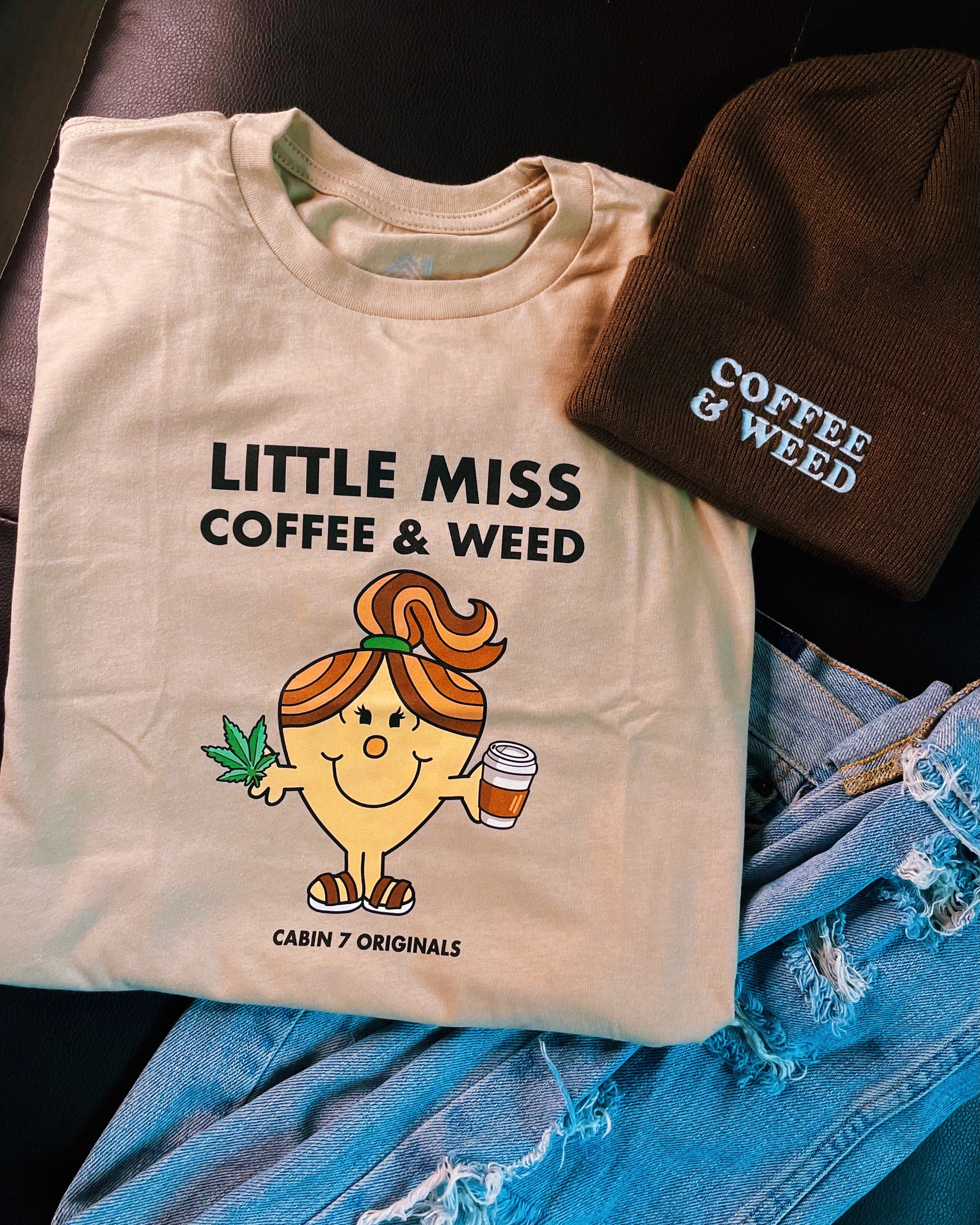 Little Miss Coffee & Weed T-Shirt