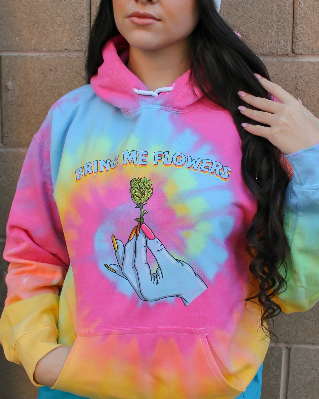 Bring Me Flowers Tie Dye Hoodie