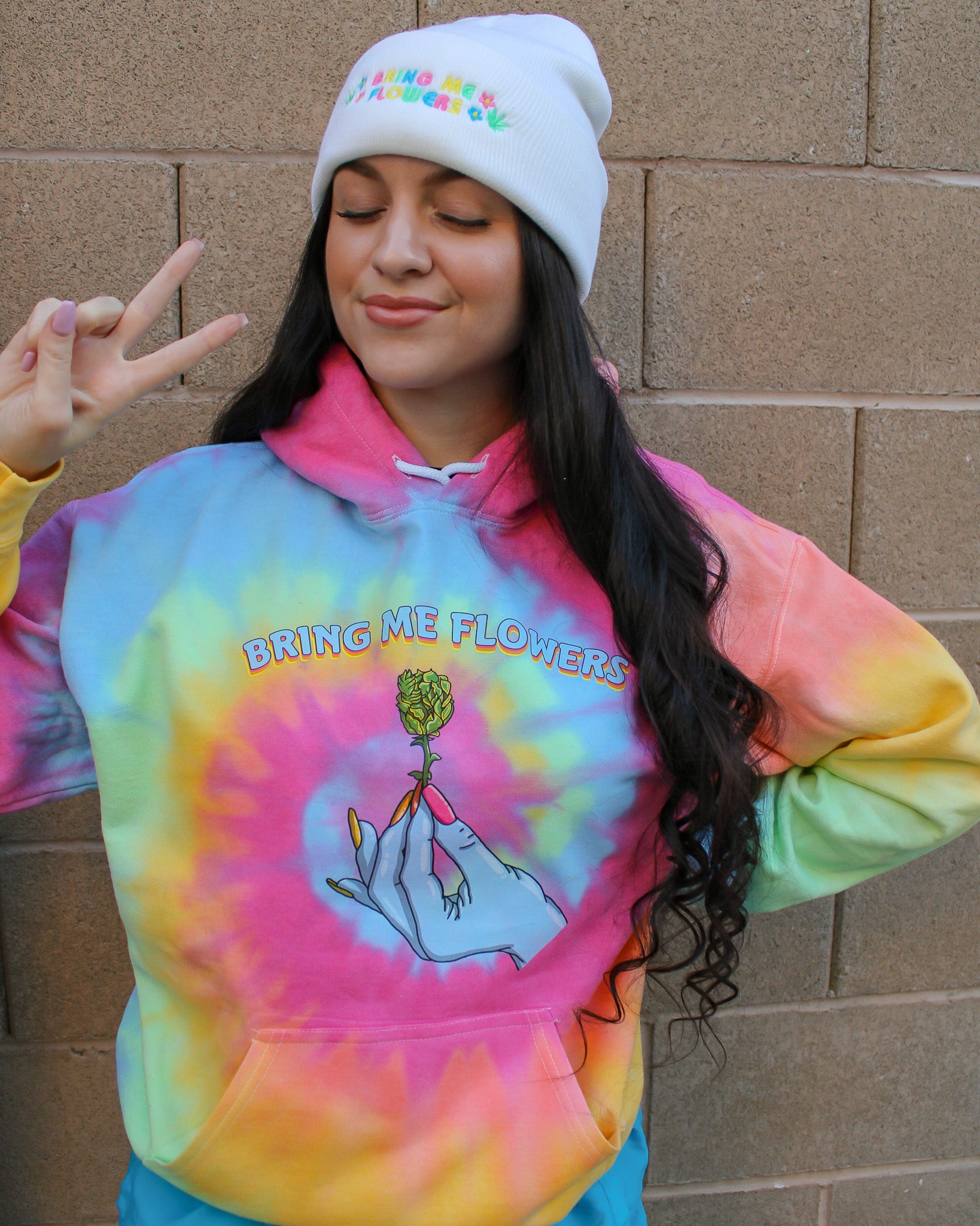 Bring Me Flowers Tie Dye Hoodie