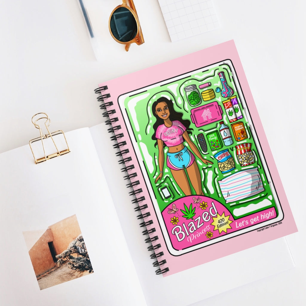 Brown Blazed Princess Spiral Notebook