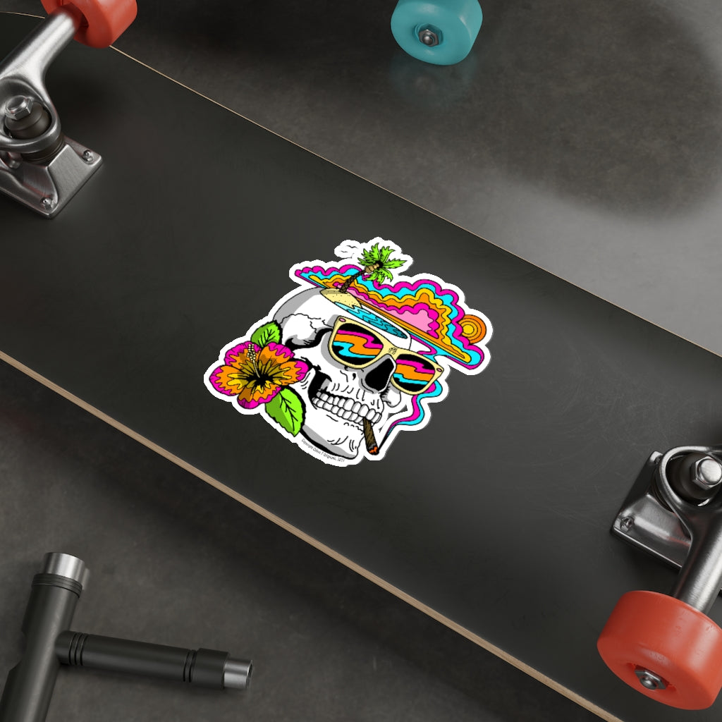 Summertime Skull Sticker