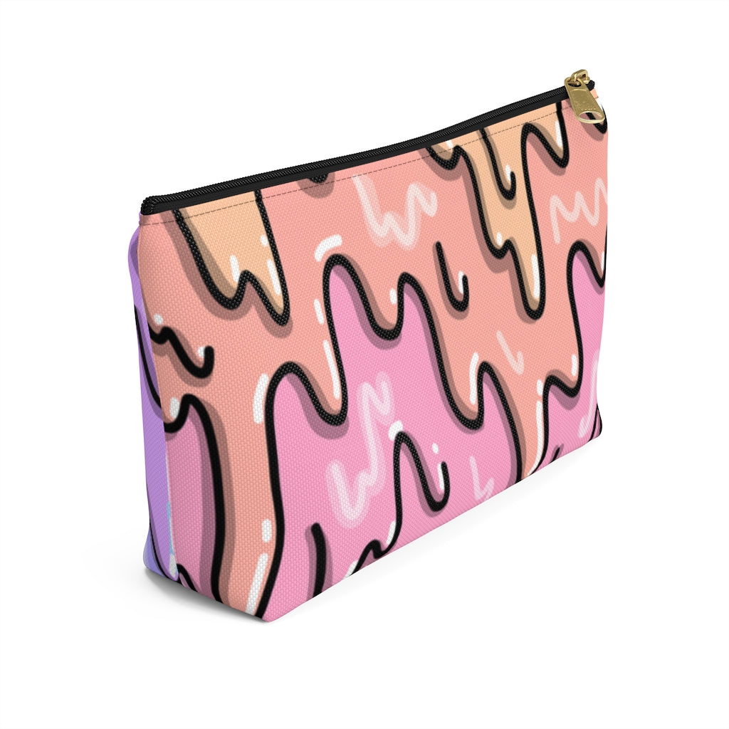 Peach & Lavender Slime Zipper Pouch