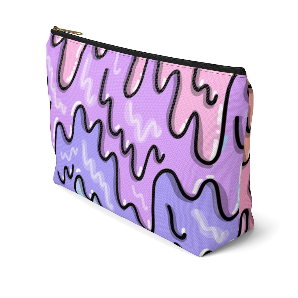 Peach & Lavender Slime Zipper Pouch