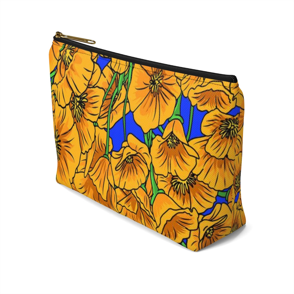 Golden Poppies Zipper Pouch
