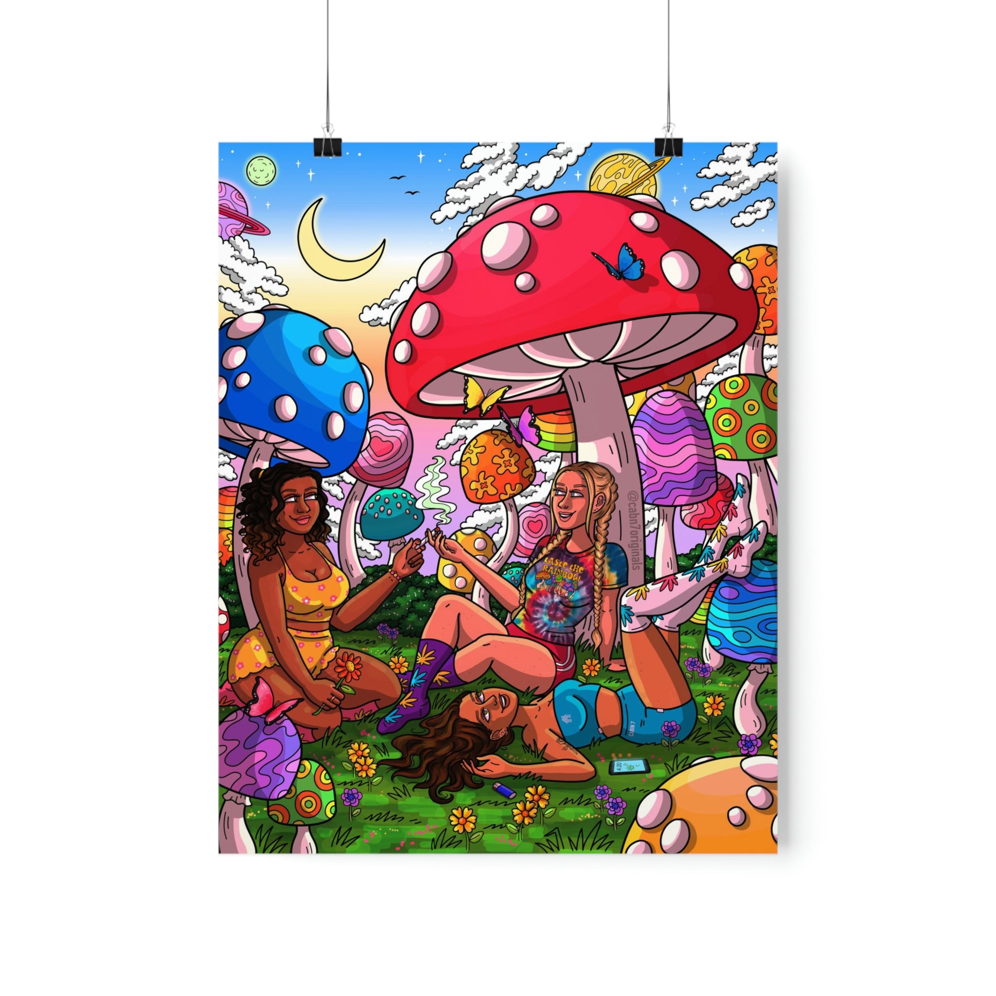 "Mushroom Meadow" Poster Print