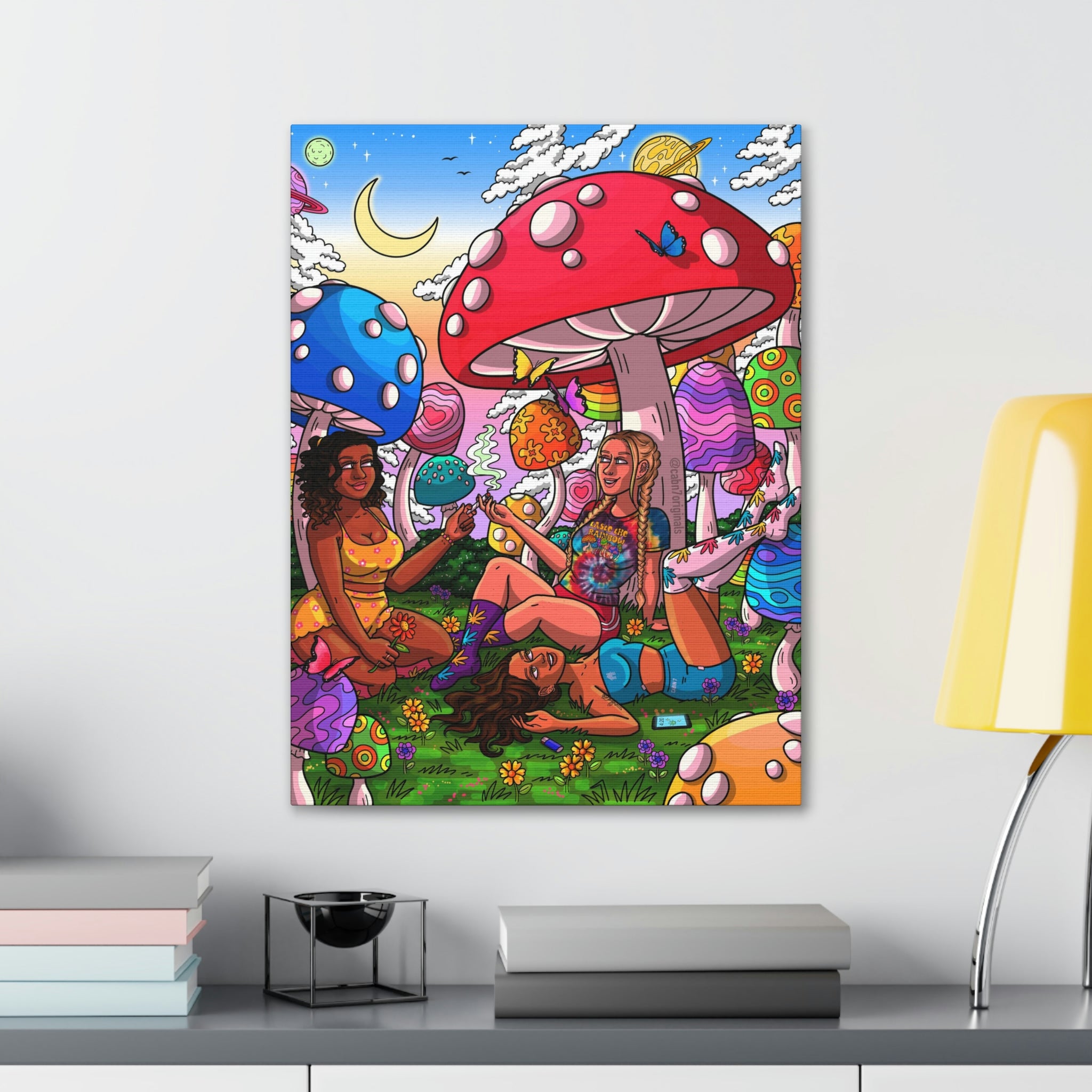 "Mushroom Meadow" Canvas Print