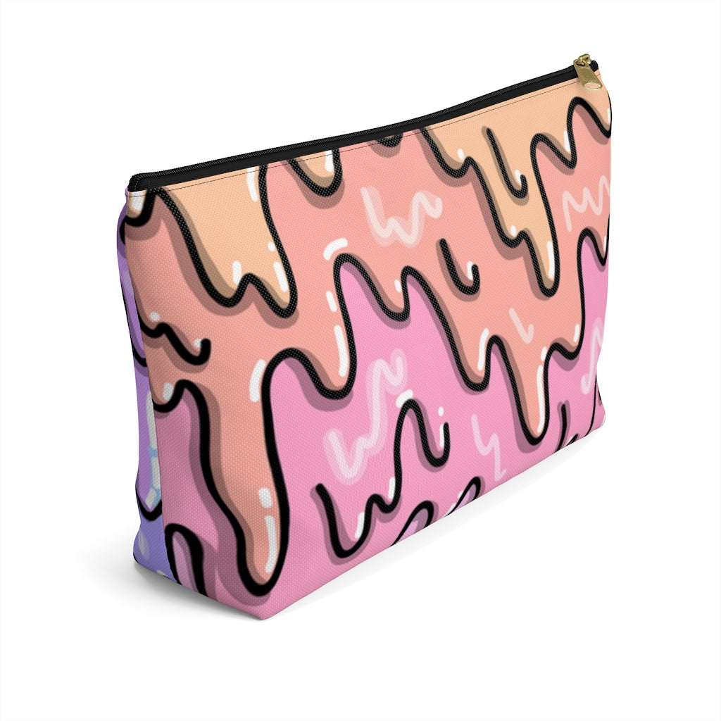 Peach & Lavender Slime Zipper Pouch