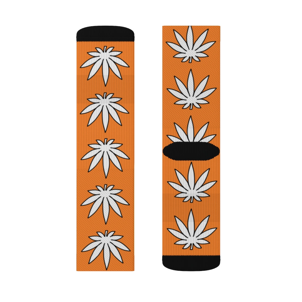 Lil' Leafy Socks - Tangerine