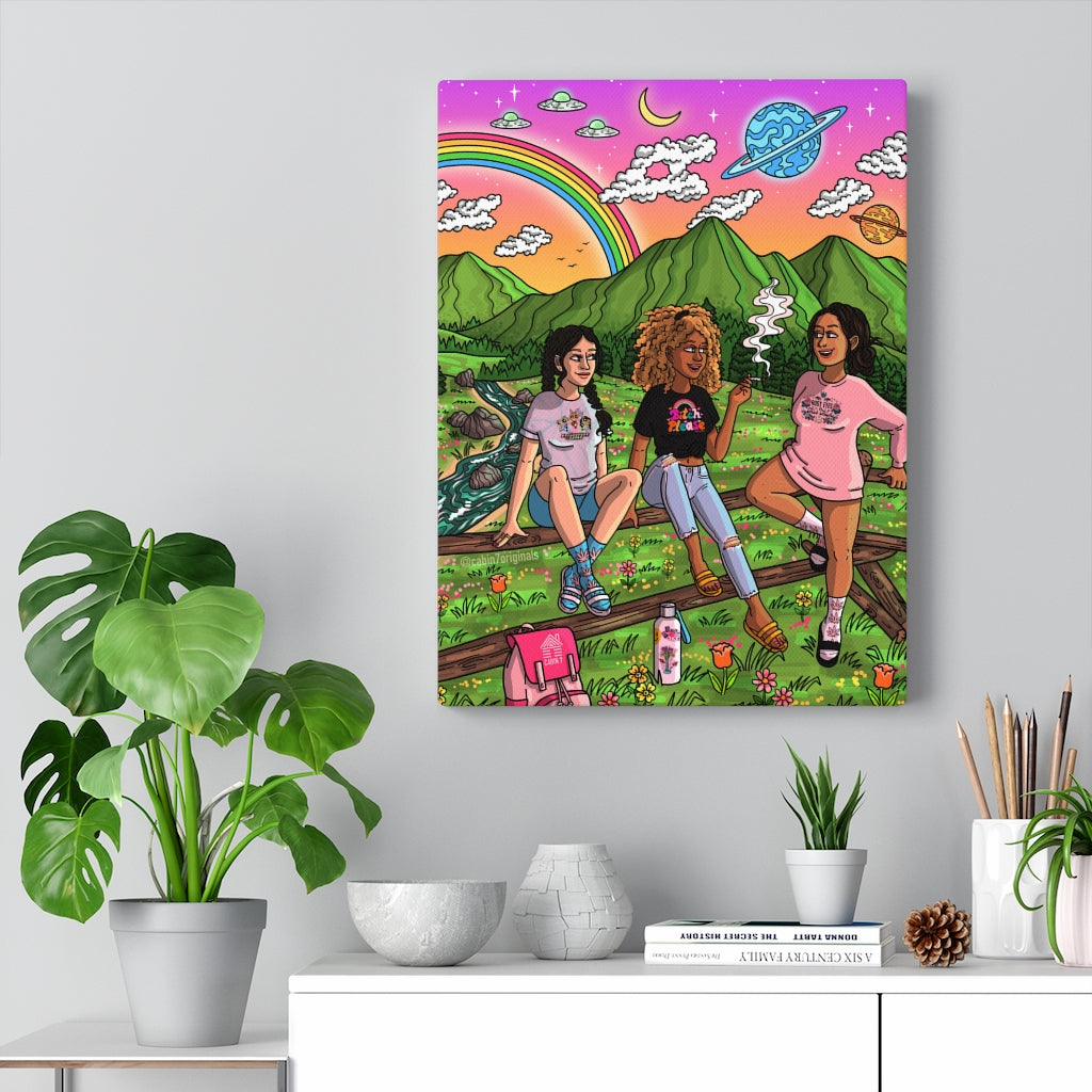 "Technicolor Meadow" Canvas Print