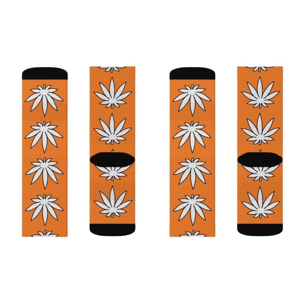 Lil' Leafy Socks - Tangerine