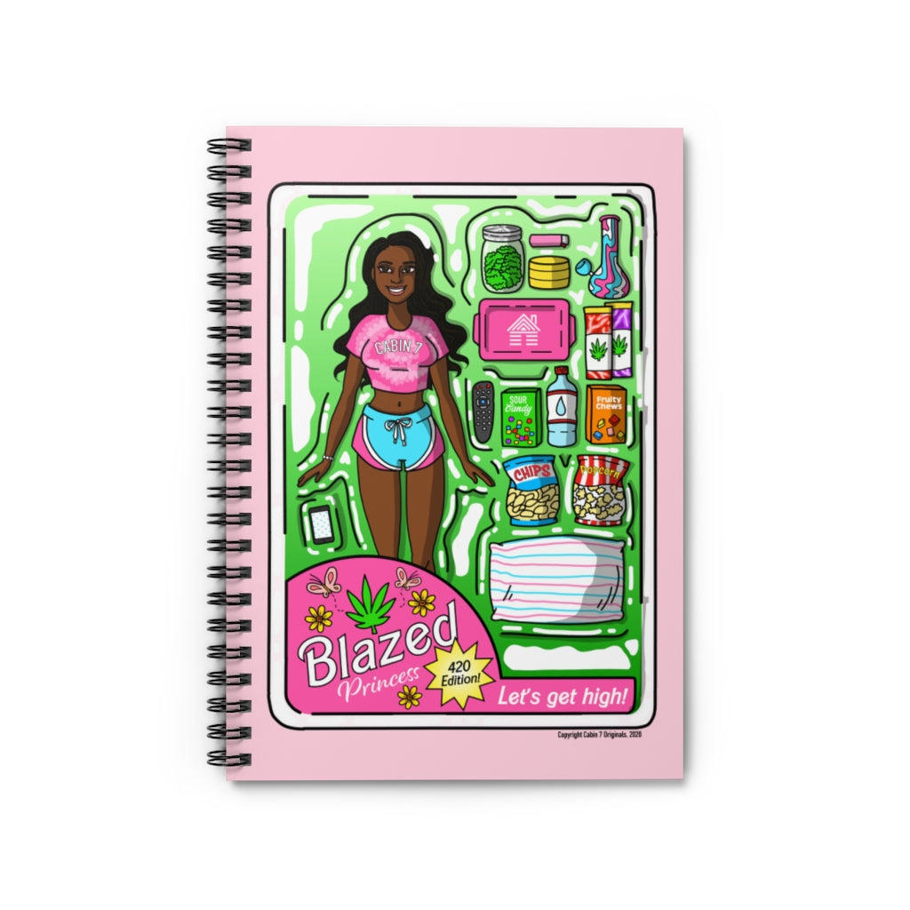 Black Blazed Princess Spiral Notebook