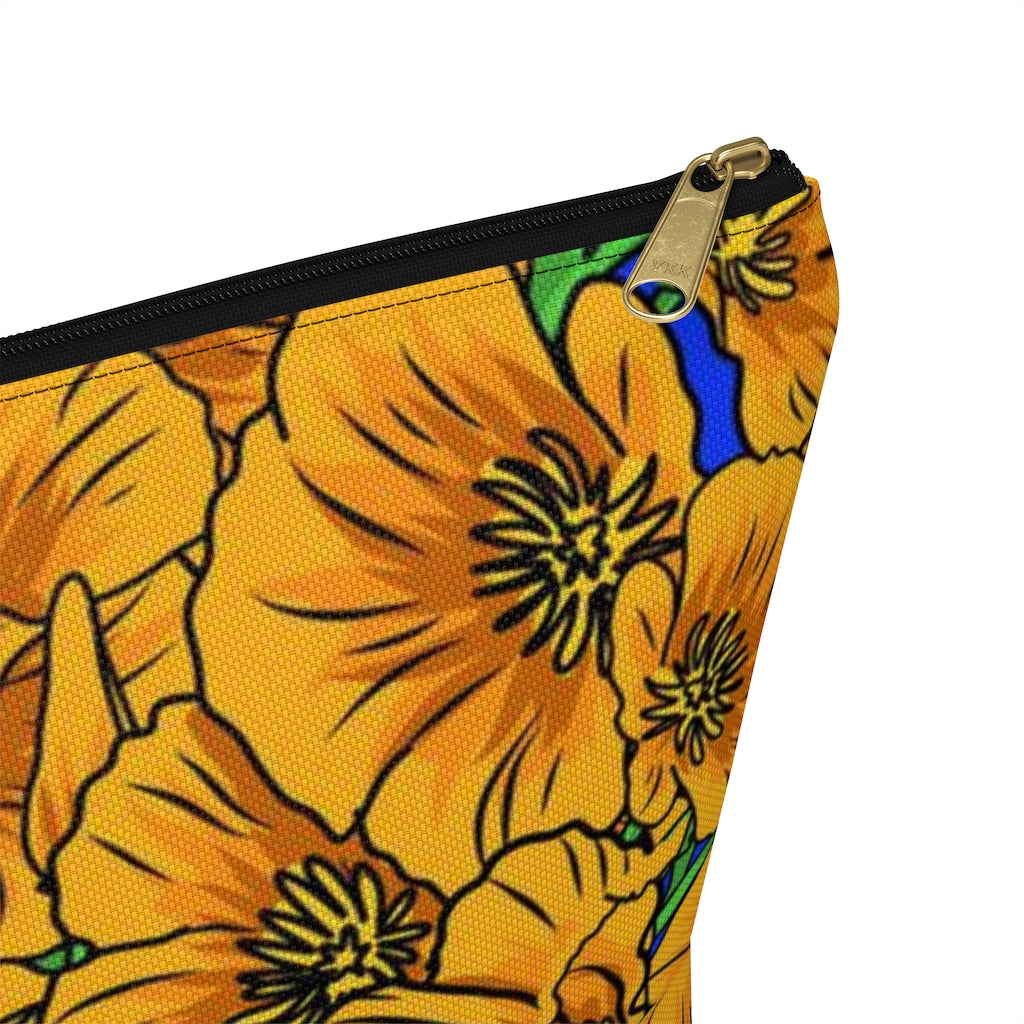 Golden Poppies Zipper Pouch