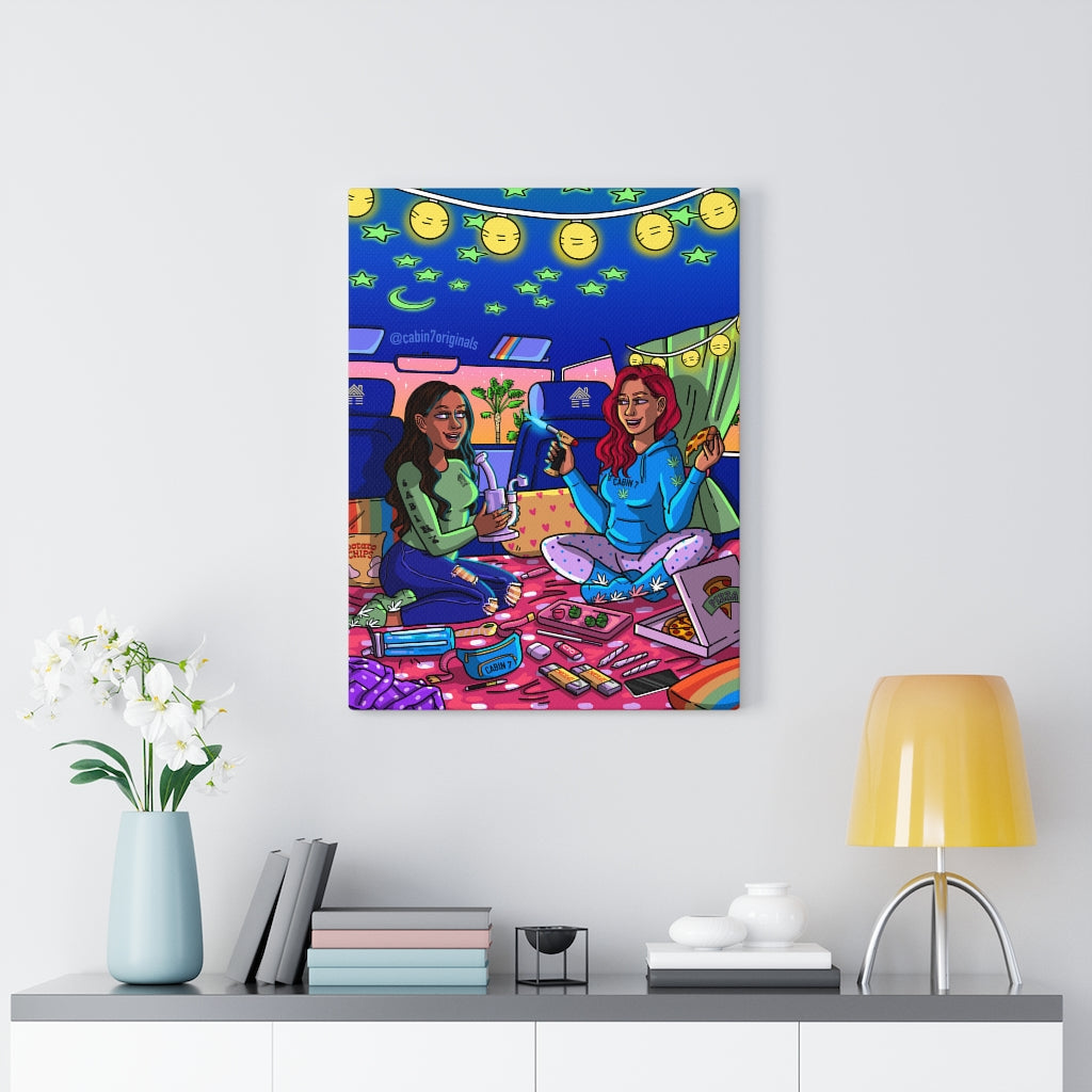 "Pizza & Dabs" Canvas Print