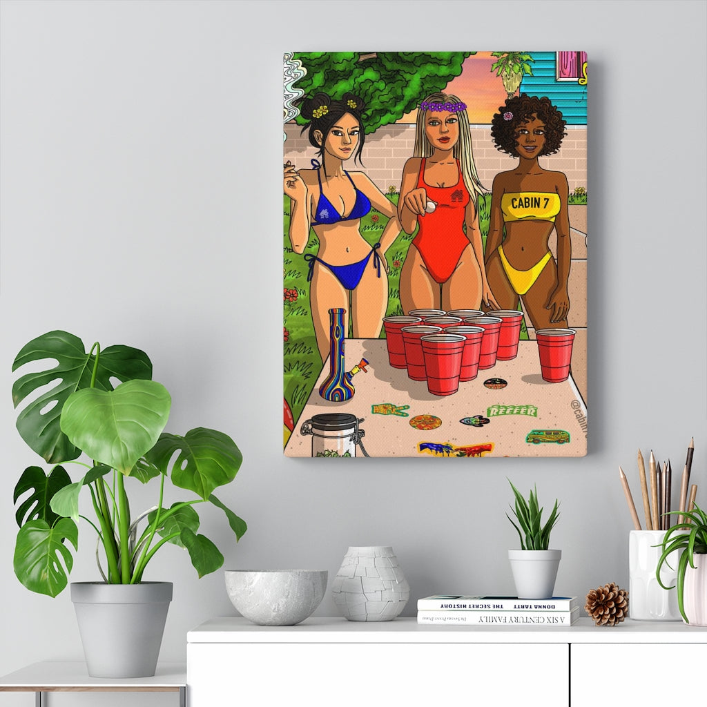 "Pong Girls" Canvas Print