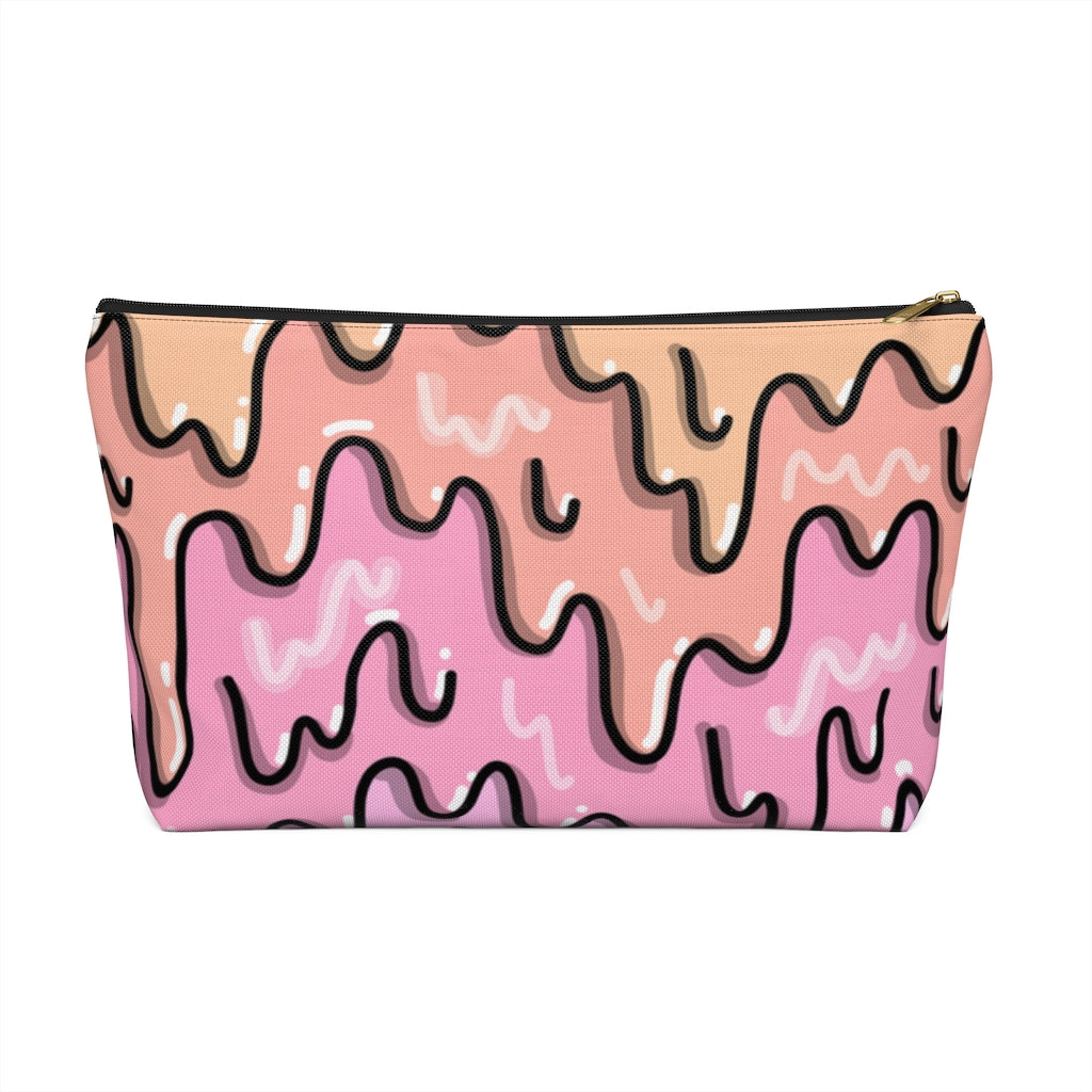 Peach & Lavender Slime Zipper Pouch