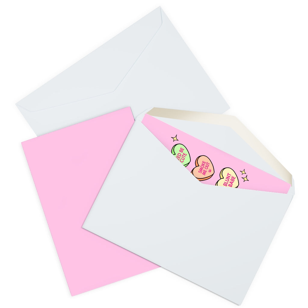 Candy Hearts Greeting Cards (5 Pack)