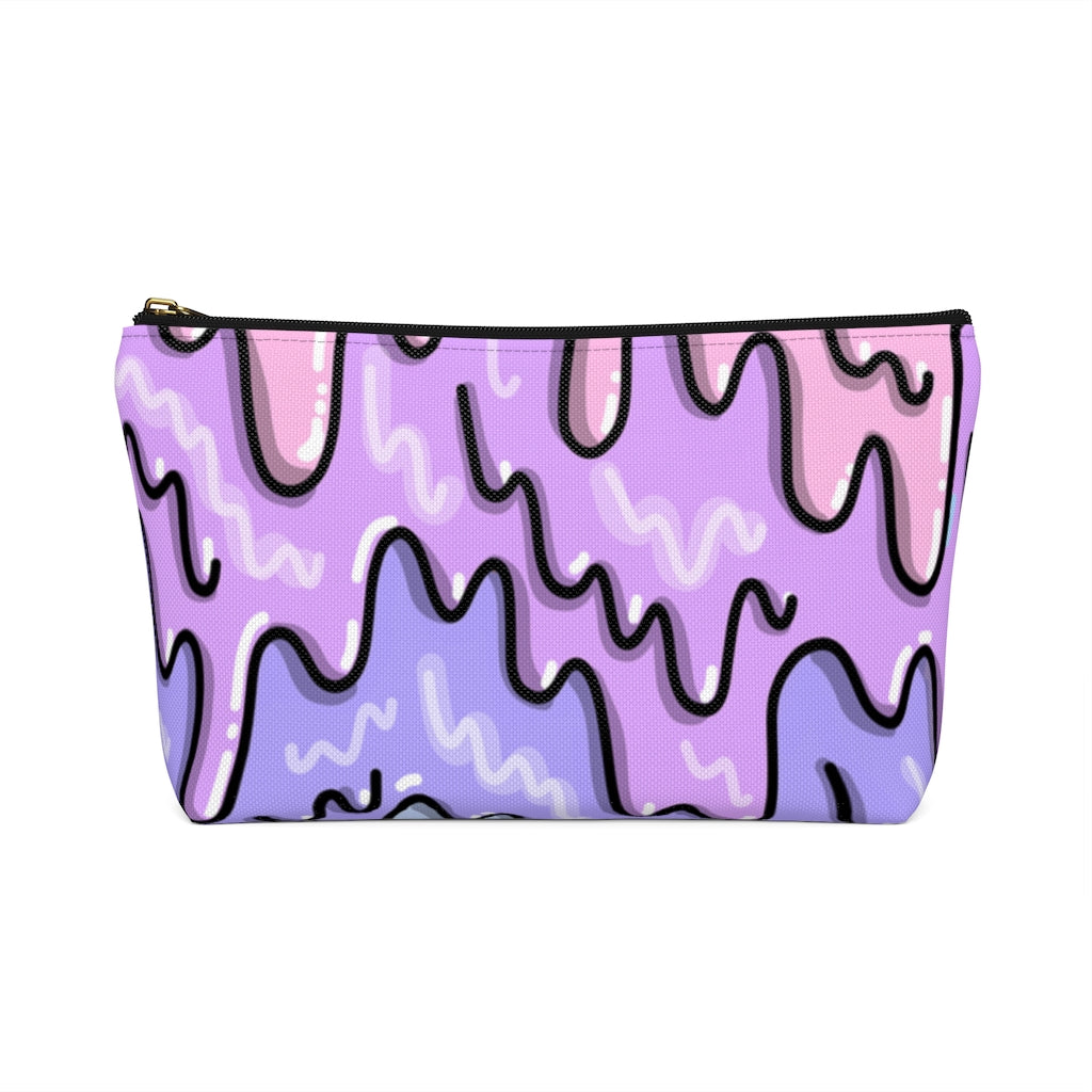 Peach & Lavender Slime Zipper Pouch