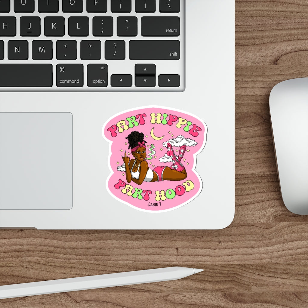 Part Hippie, Part Hood Sticker
