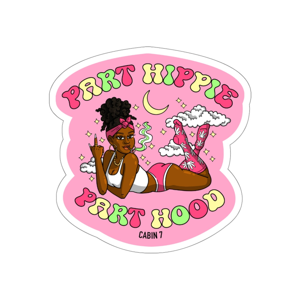 Part Hippie, Part Hood Sticker