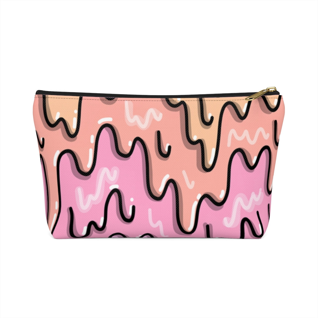 Peach & Lavender Slime Zipper Pouch