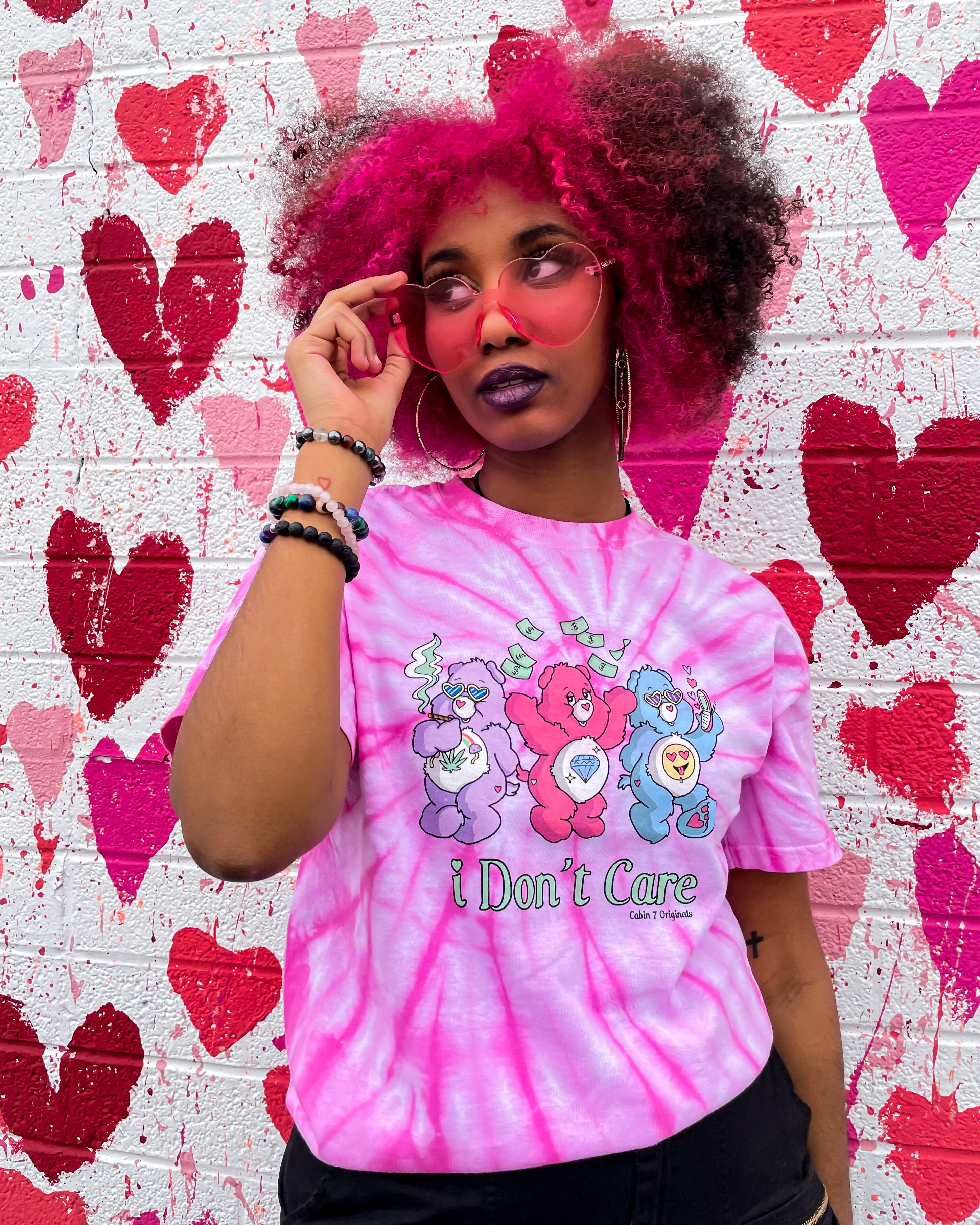 I Don't Care Tie Dye T-Shirt