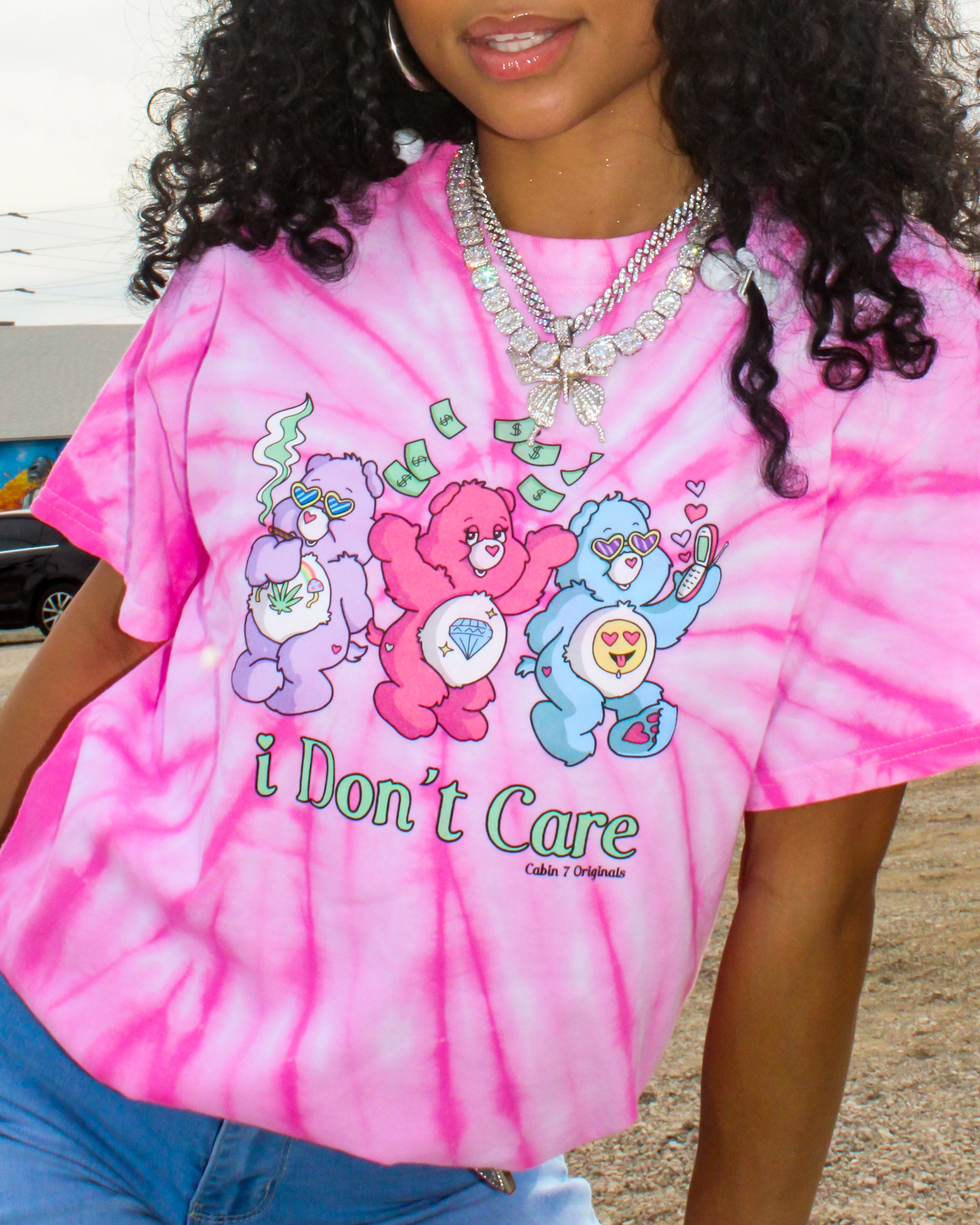 I Don't Care Tie Dye T-Shirt